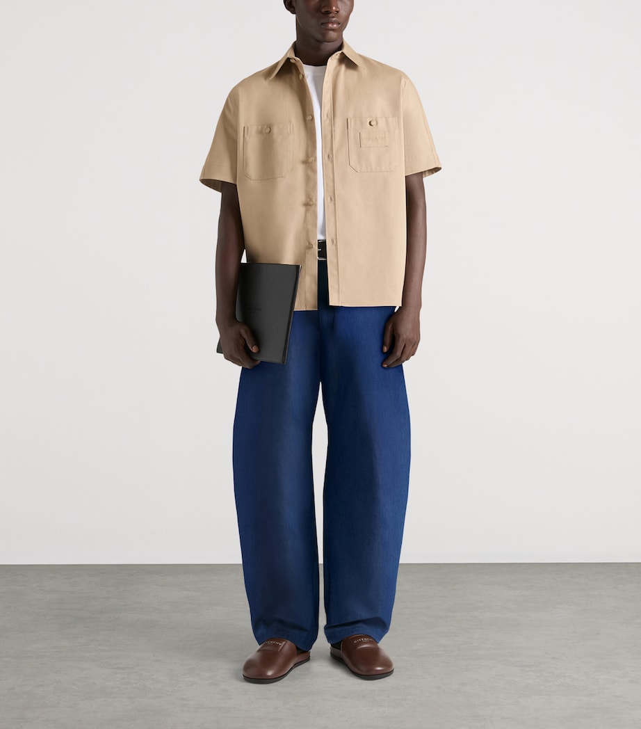 Cotton Double-Pocket Shirt BEIGE Image 2