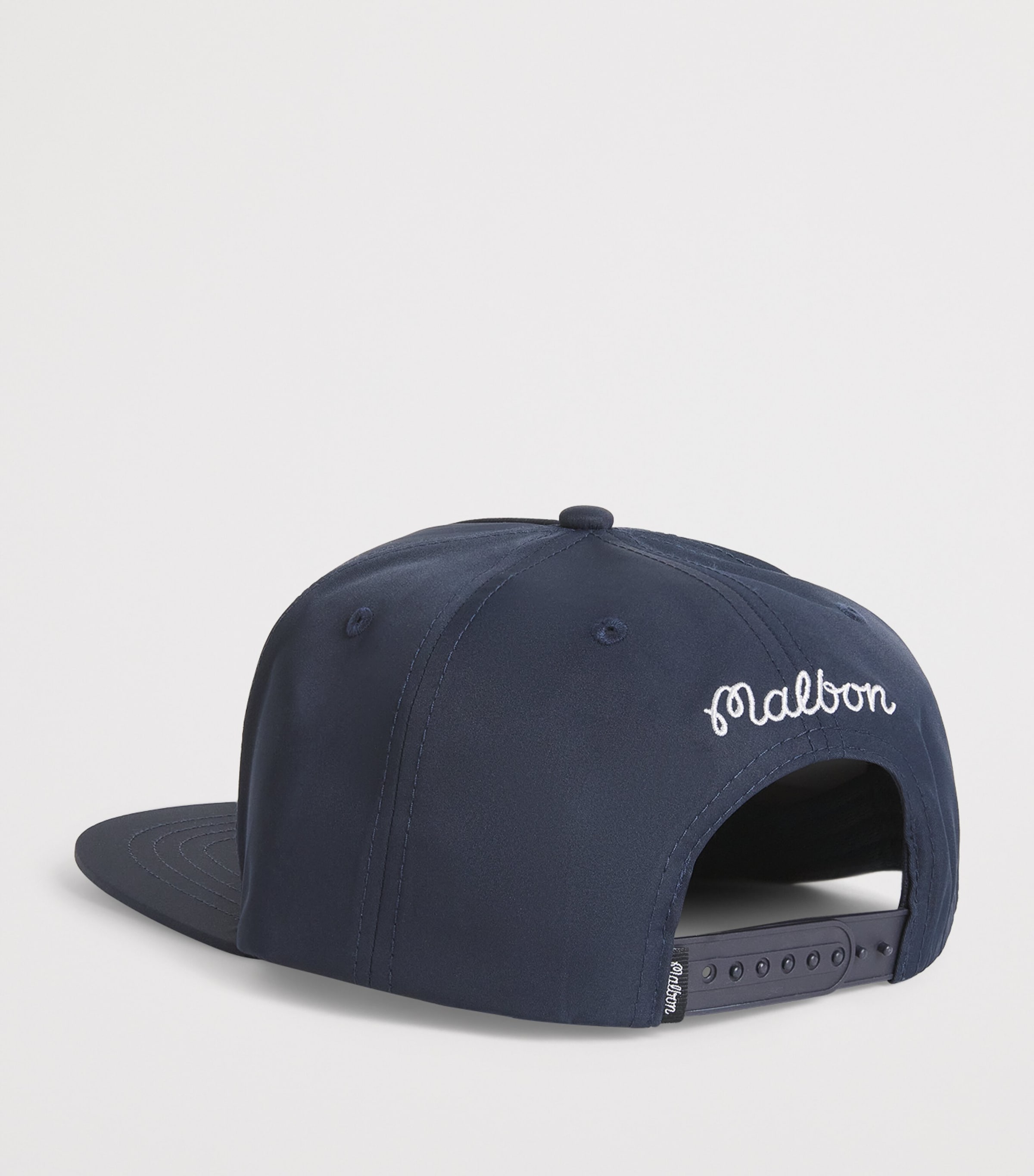 Malbon Mens Embroidered M Snapback Cap Navy Image 3
