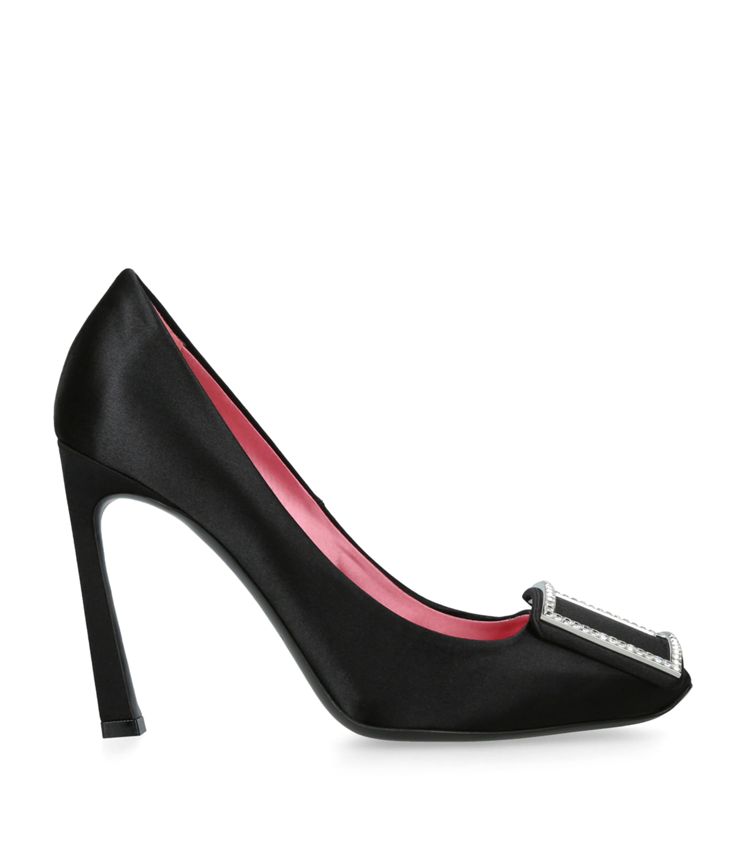 Roger Vivier Satin Trompette Pumps 100 Black Image 1