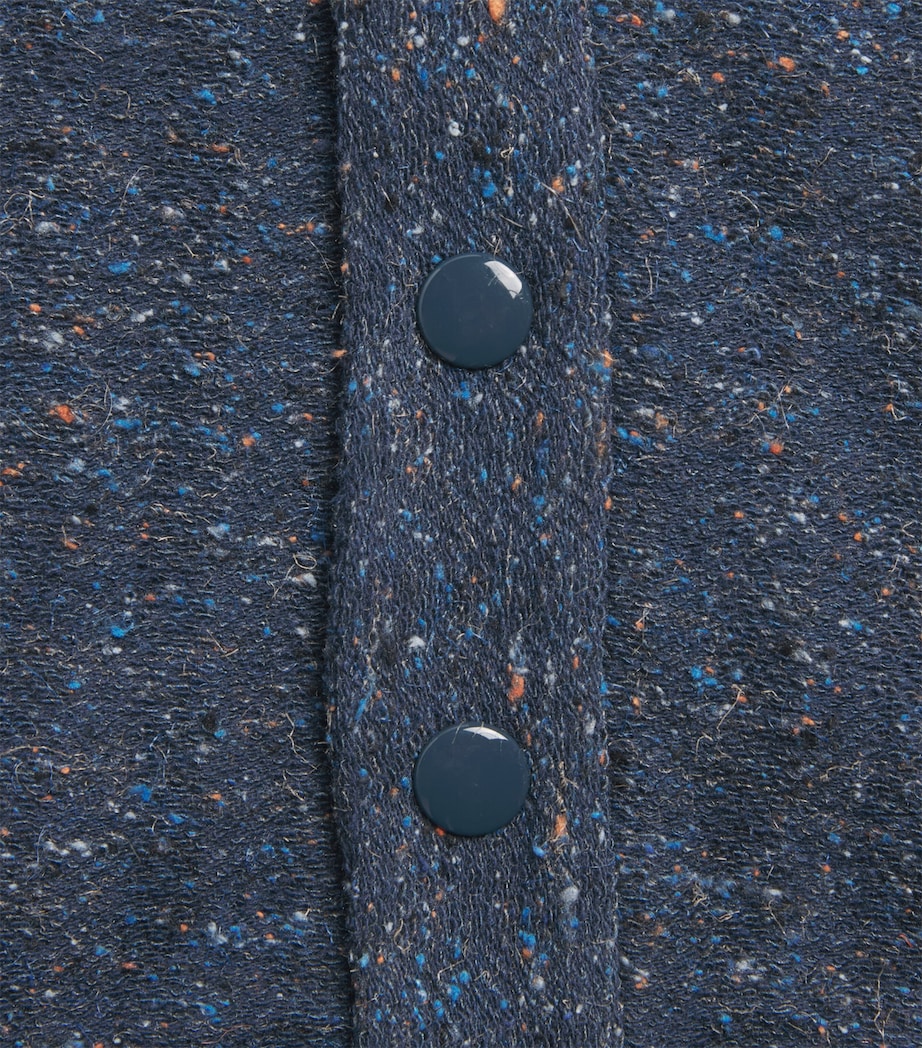 Monnalisa Cotton-Blend Button Cardigan (6 Months - 6 Years) Blu+multicolor Image 3