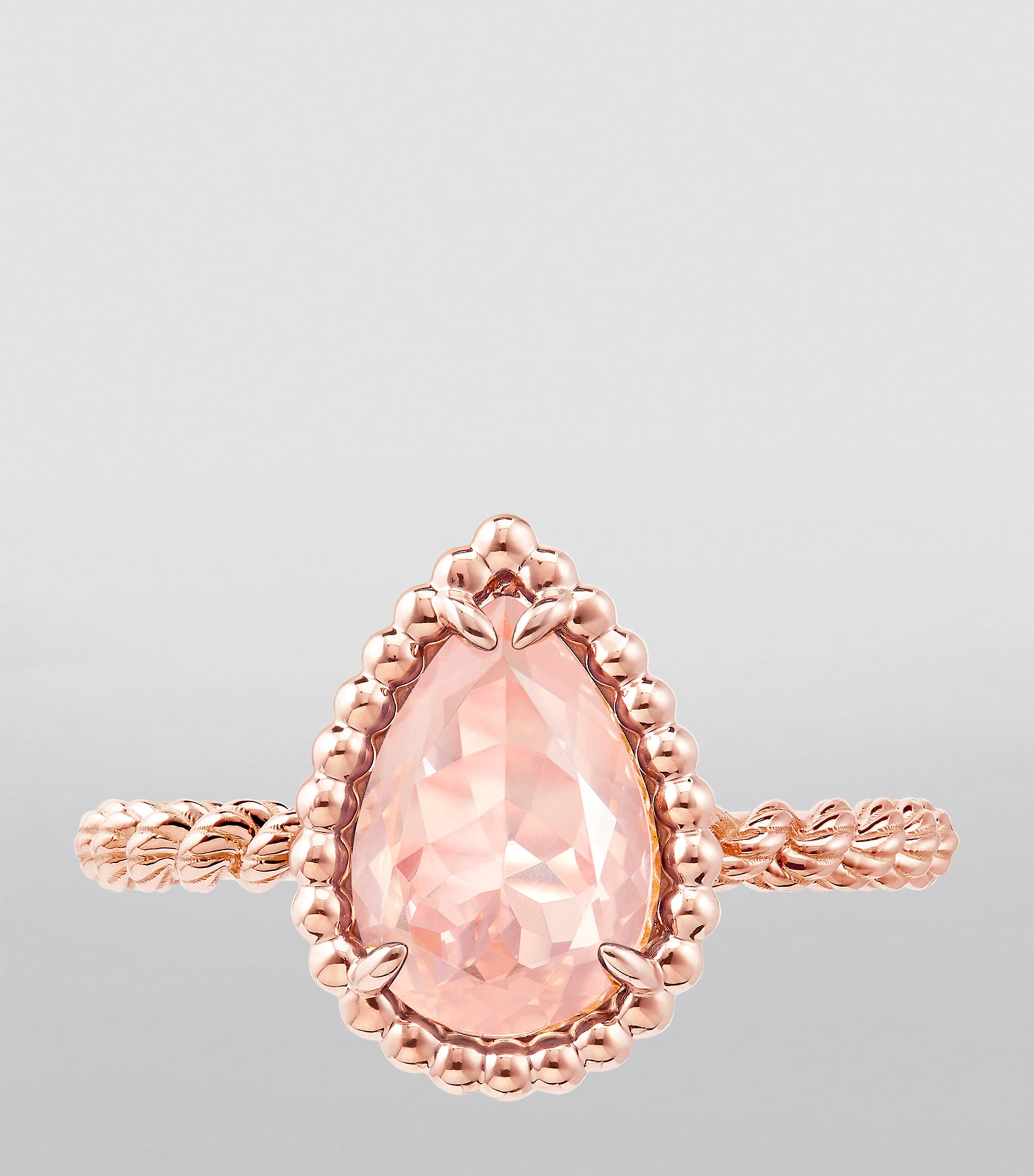 Rose Gold and Pink Quartz Serpent Bohème Ring PINK QUARTZ Image 3