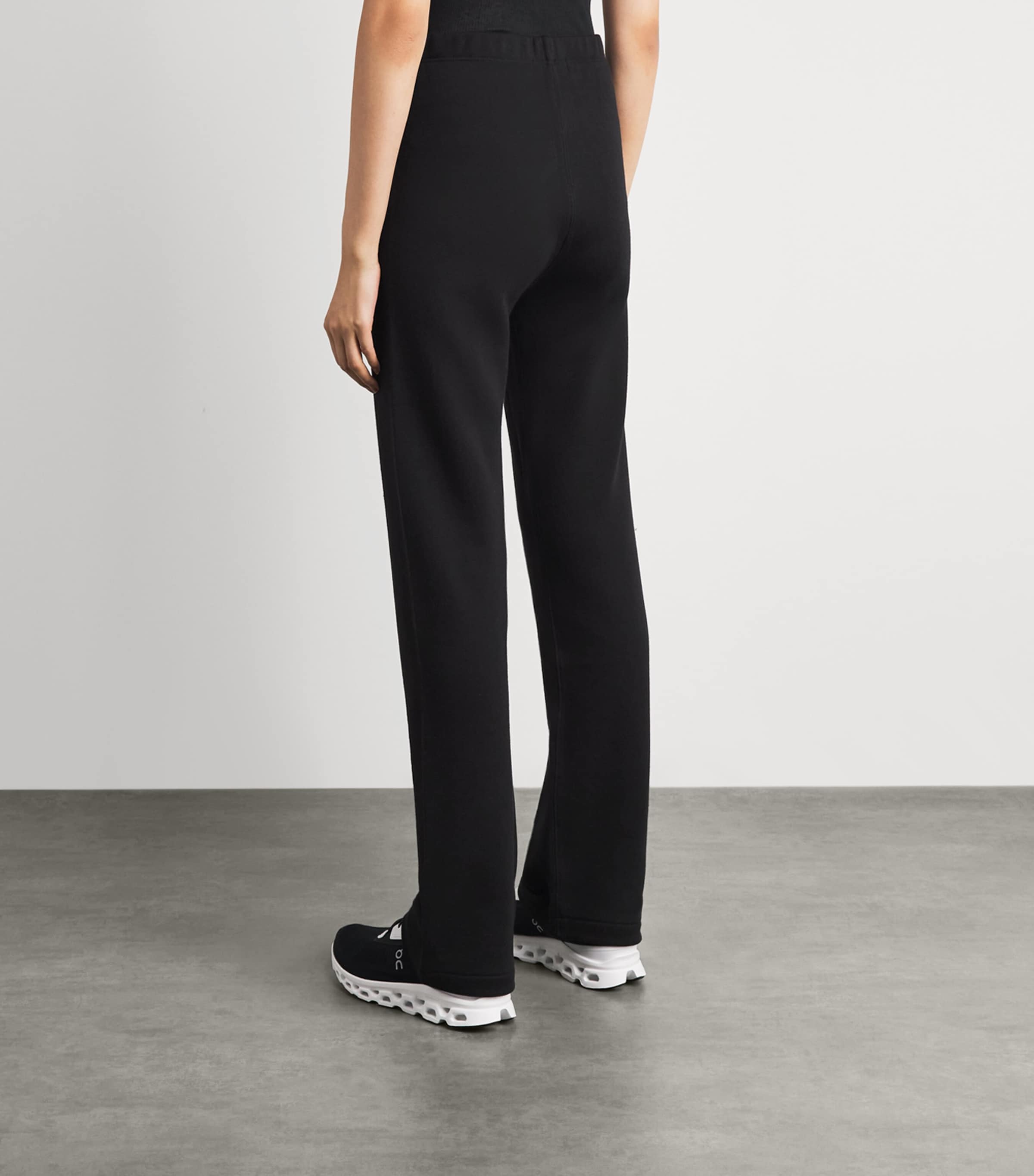 ÉTERNE Womens Cotton-Modal Straight-Leg Sweatpants Blk Black Image 5