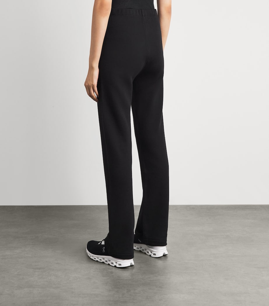 ÉTERNE Womens Cotton-Modal Straight-Leg Sweatpants Blk Black Image 5