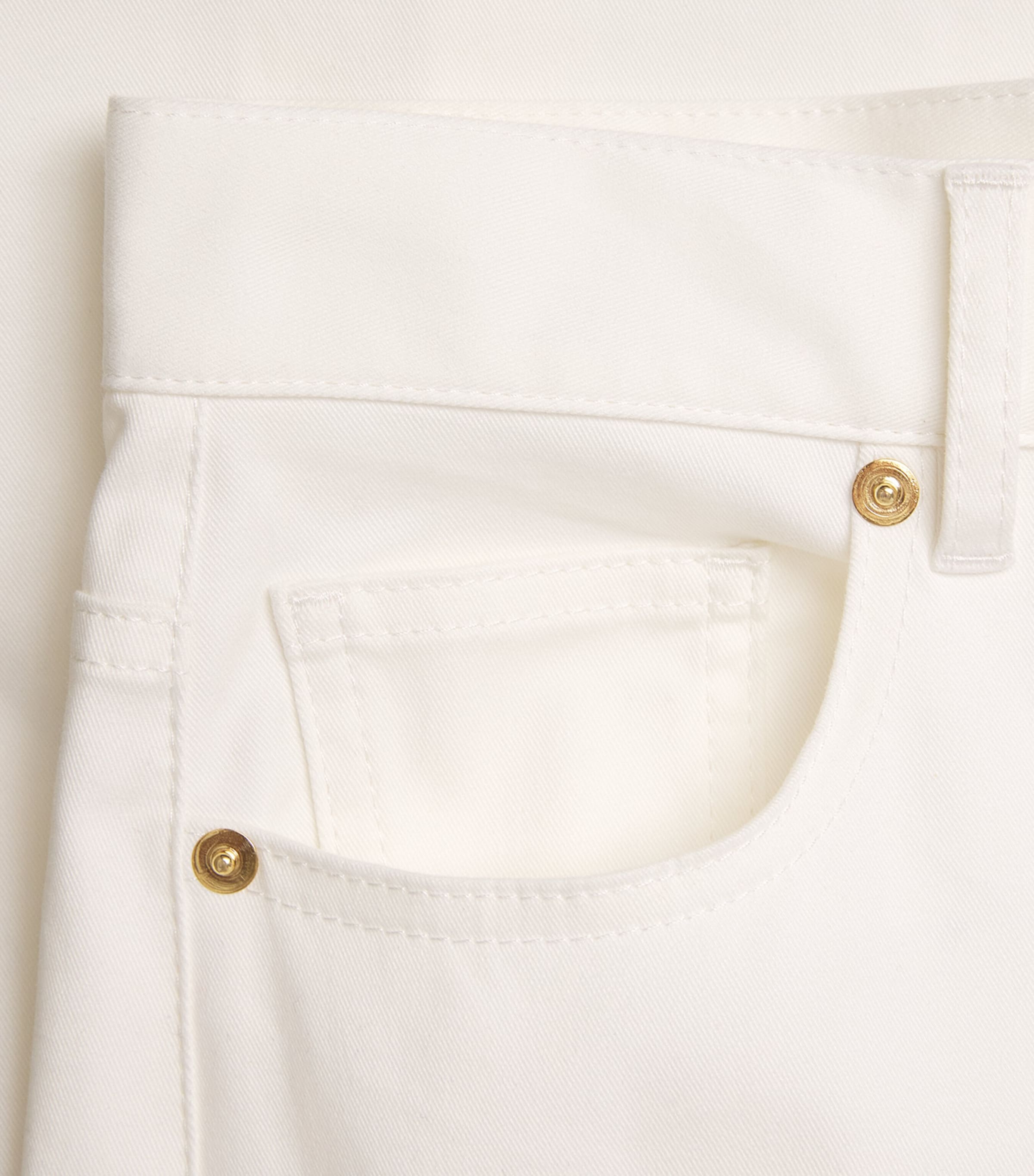 RETORI Womens Stretch-Cotton Gabardine Straight Trousers White Image 6