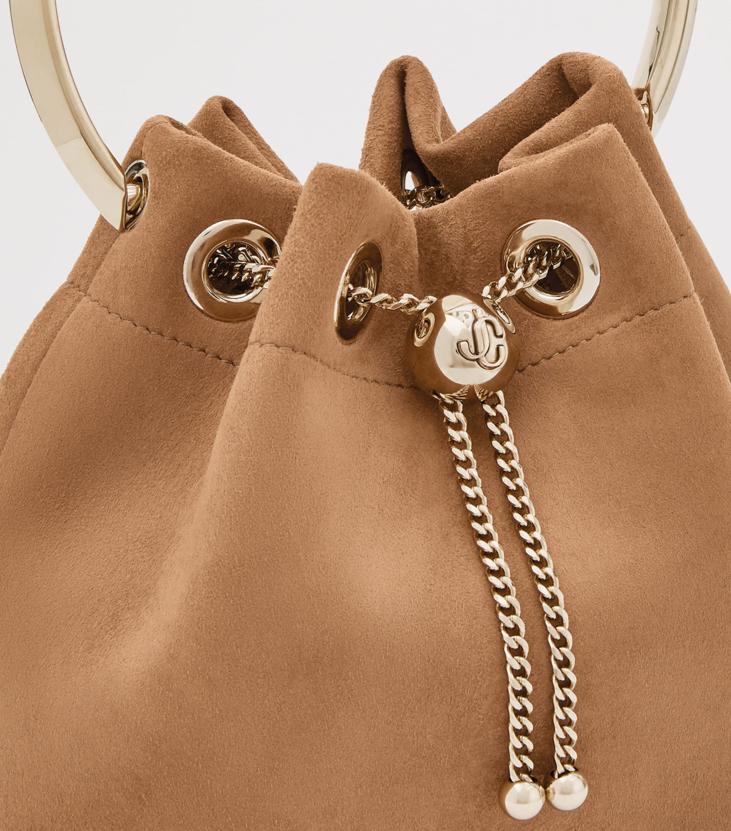 Leather Bon Bon Top-Handle Bag TOFFEE/LIGHT GOLD Image 3