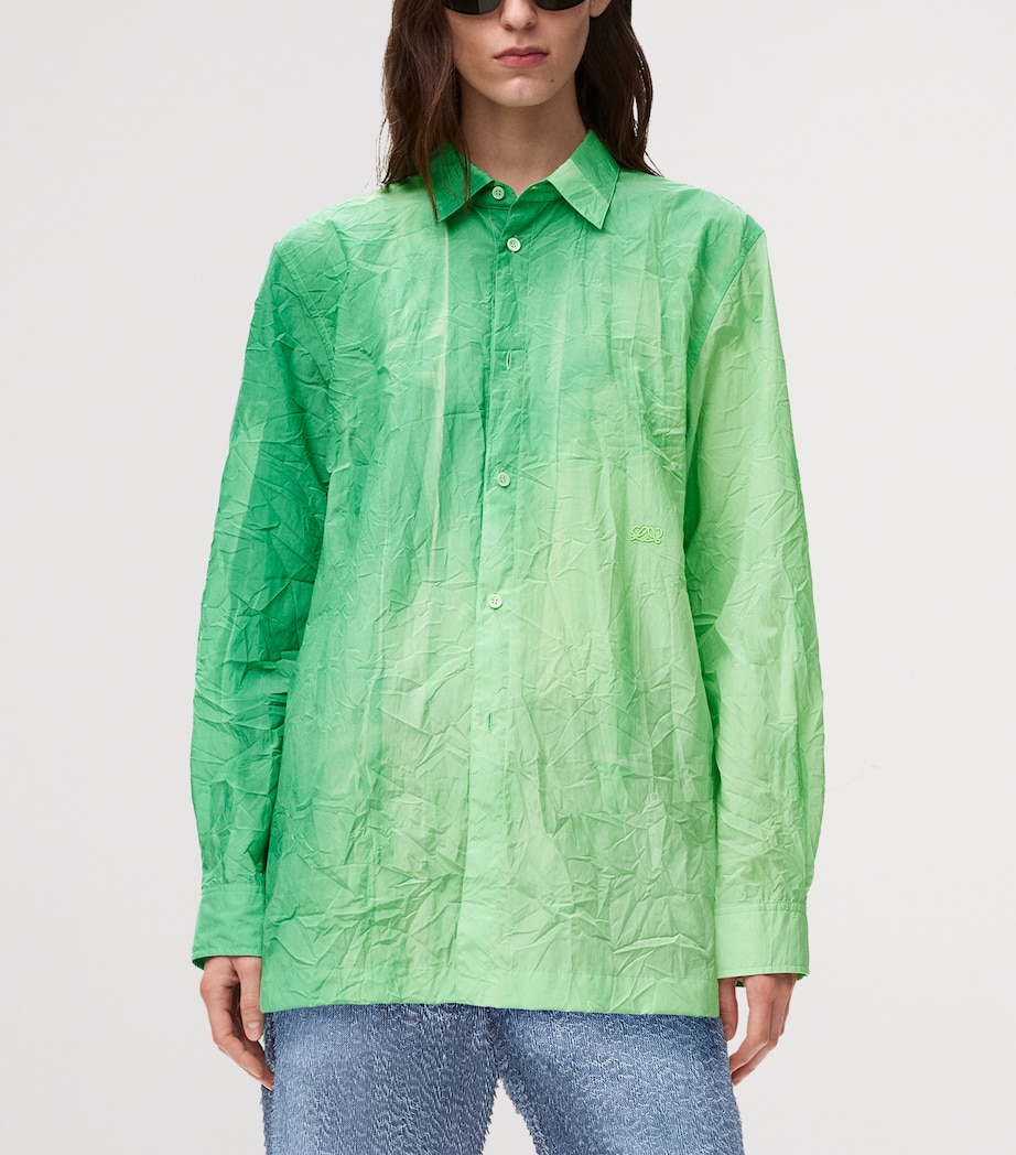 LOEWE Womens Cotton-Blend Gradient Shirt Green Image 2