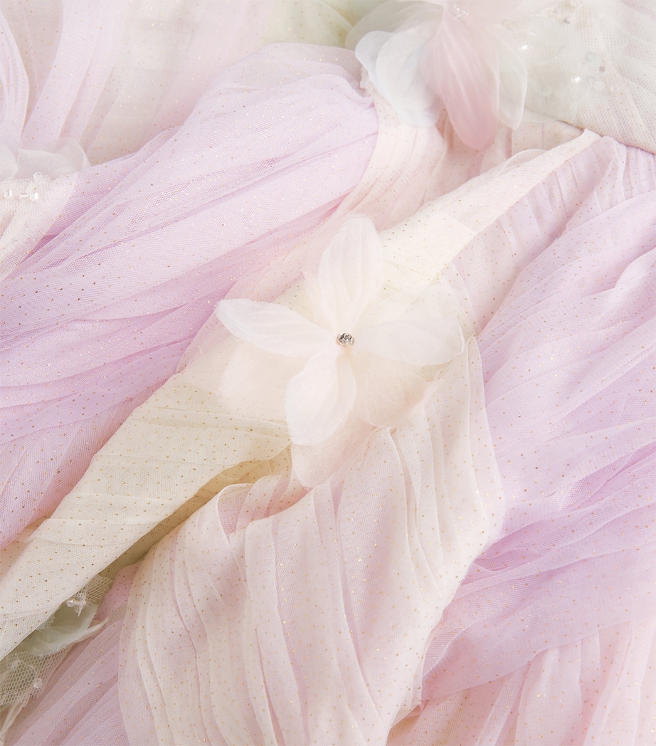 Tulle Floral Maxi Dress (6-10 Years) IVORY Image 3