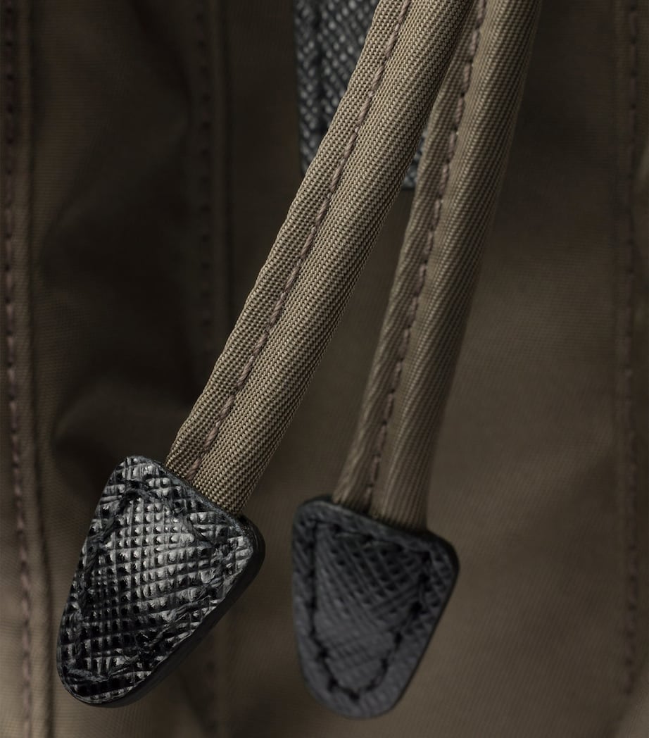 Prada Re-Nylon and Leather Explore Backpack Grey Image 6