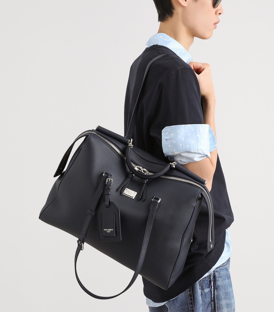Dolce&Gabbana Leather-Blend Top-Handle Bag Blue Image 2