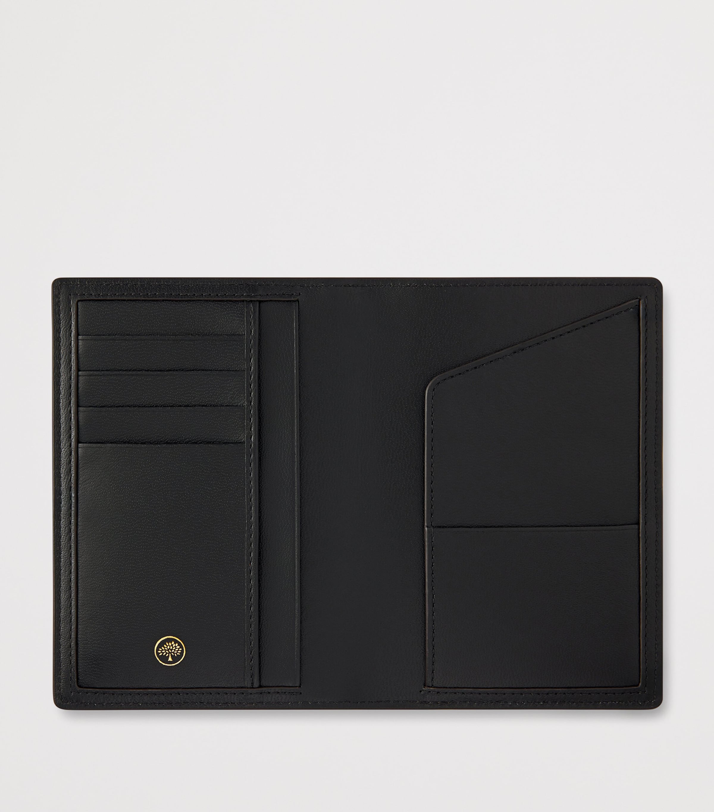 Mulberry Scotchgrain Passport Cover Black Cognac Image 2
