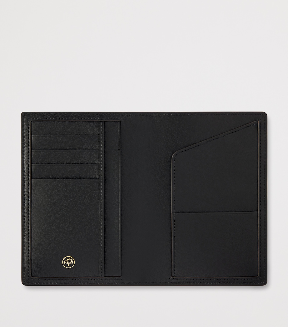 Mulberry Scotchgrain Passport Cover Black Cognac Image 2