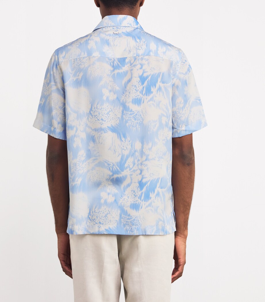Floral Print Shirt 310 BLUE Image 4