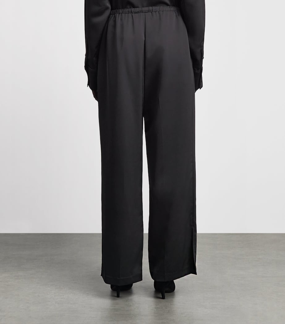 CAMILLA AND MARC Womens Satin Drawstring Trousers Dblk Black Image 5