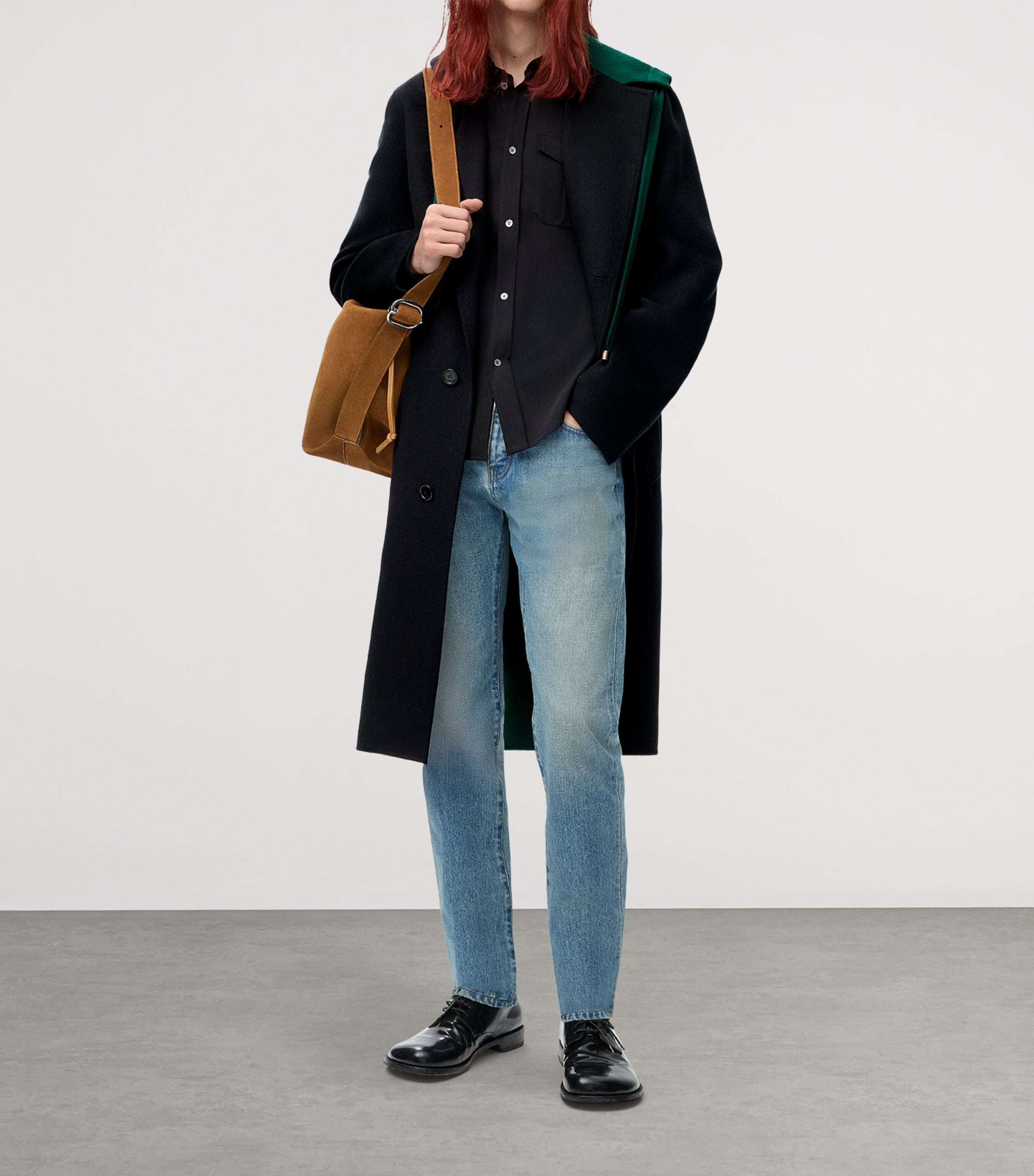 Wool-Cashmere Duffle Coat BLACK/GREEN Image 5