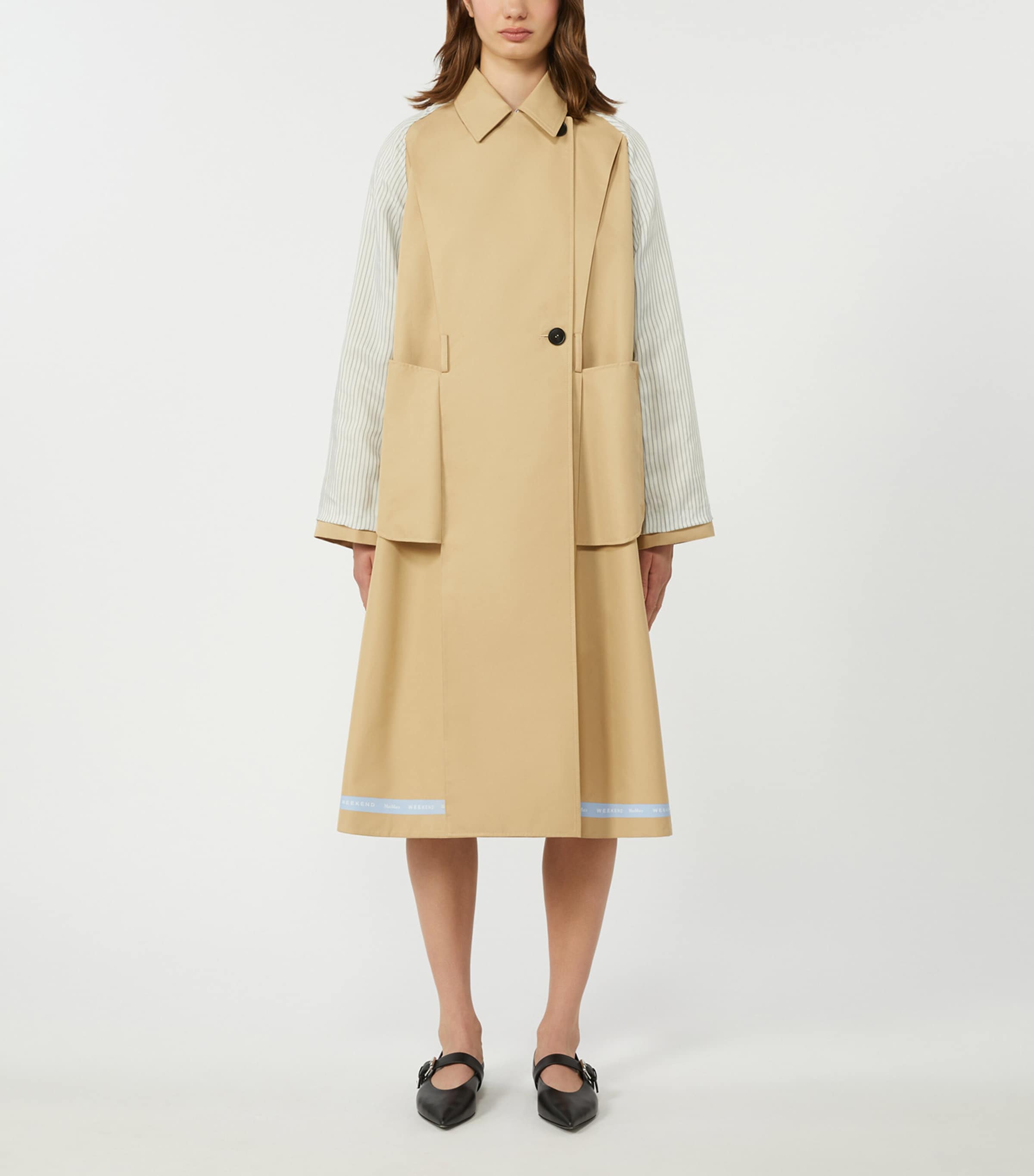 Weekend Max Mara Womens Gabardine Reversible Trench Coat Beige Image 4