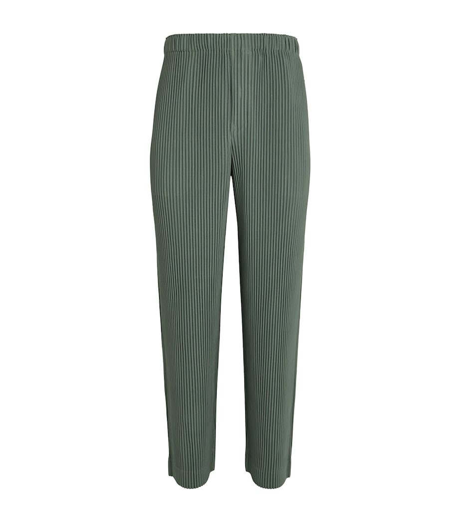 Pleated Straight Trousers 63 MOSS GREEN Image 1