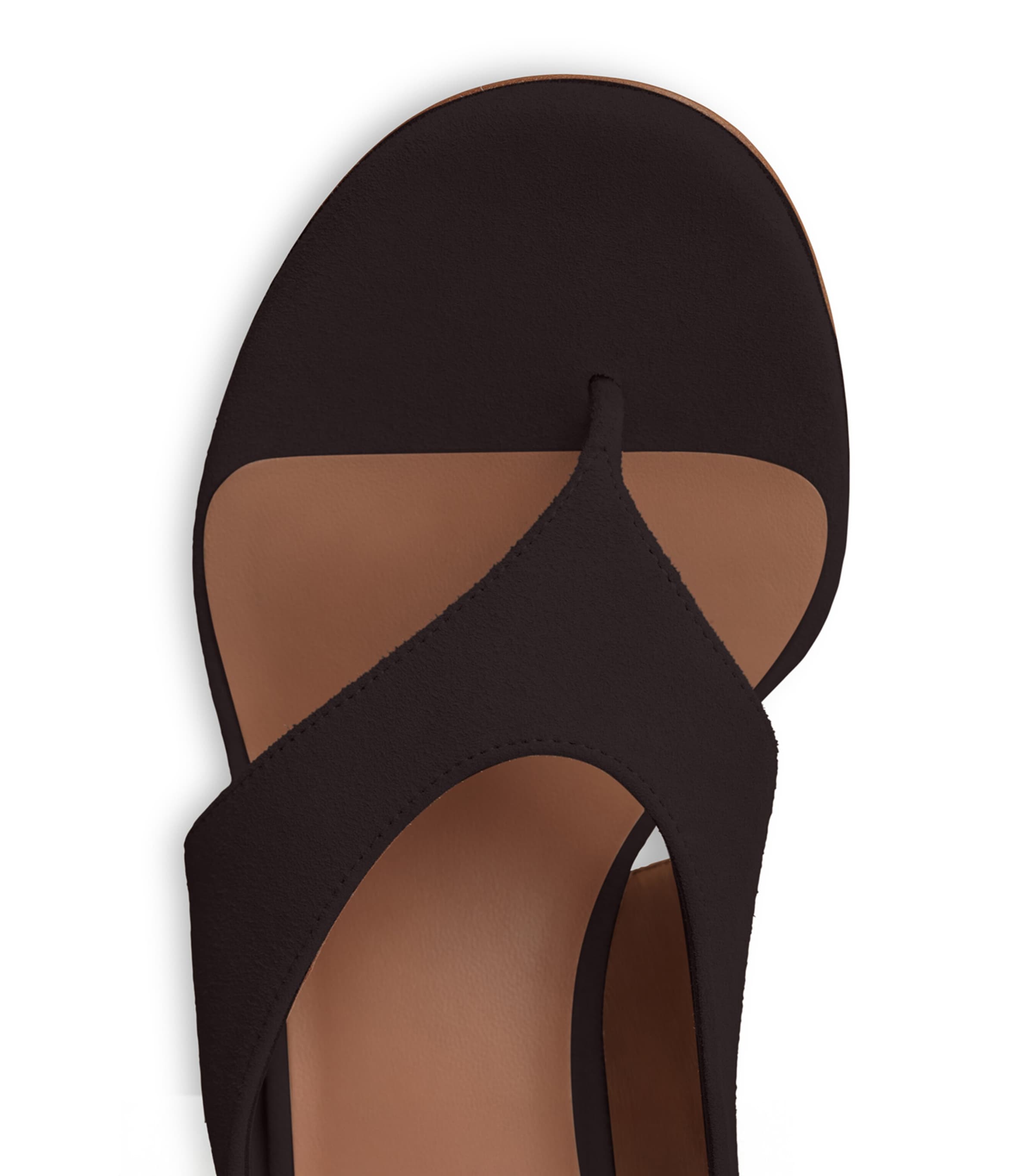 Alaïa Suede Cube Wedge Sandals 75 Dark Brown Image 4