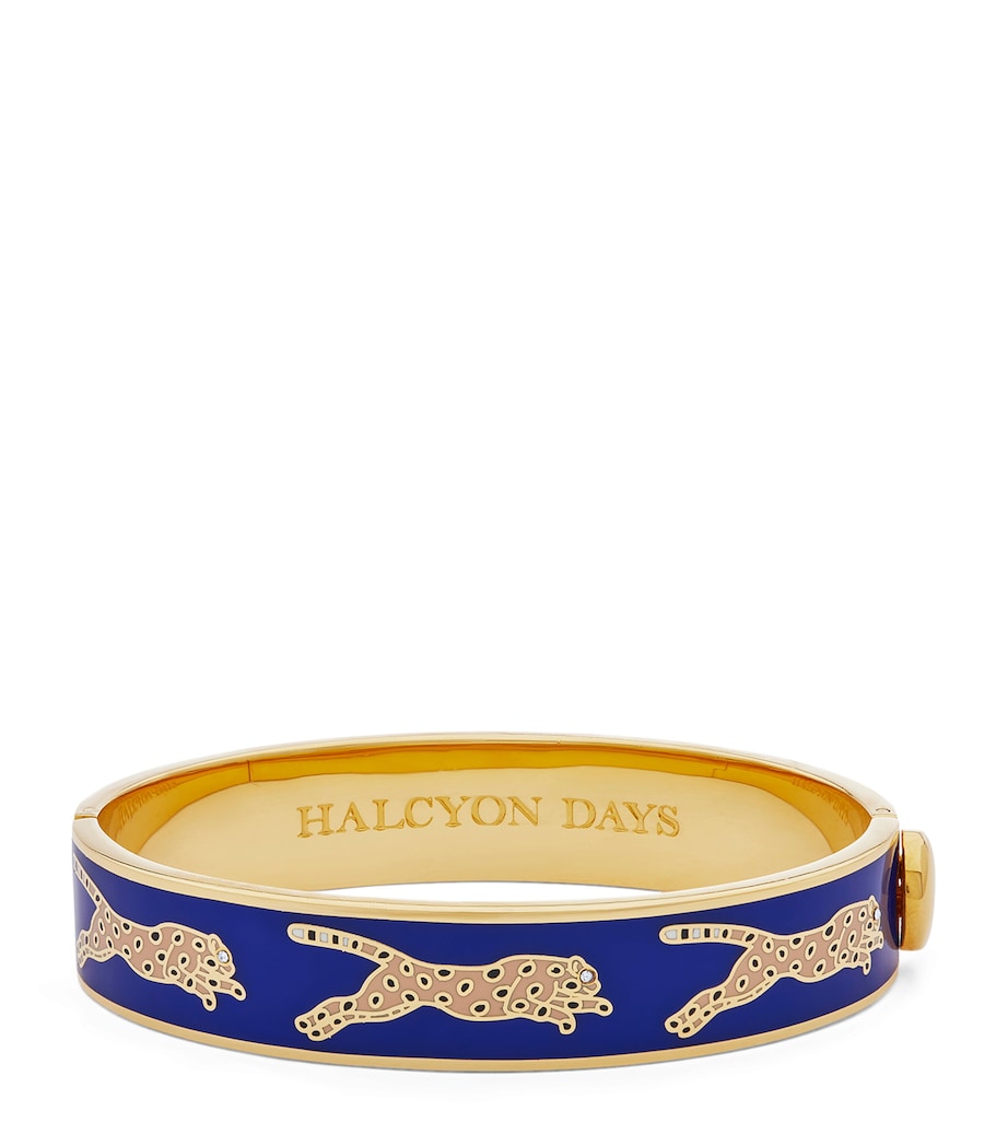 Gold-Plated Leopard Bangle COBALT Image 1