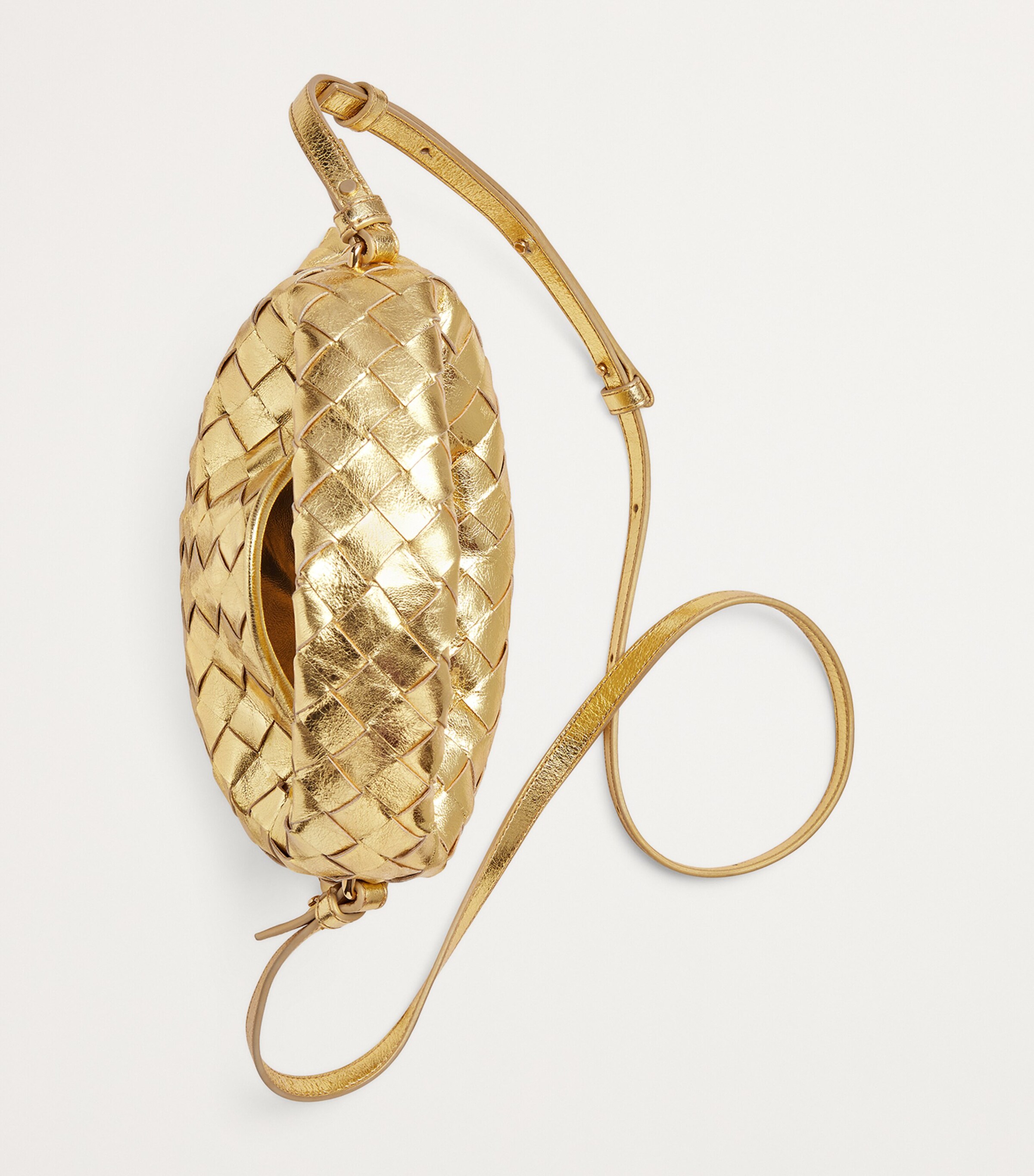 Bottega Veneta Mini Lambskin Hop Top-Handle Bag Image 4