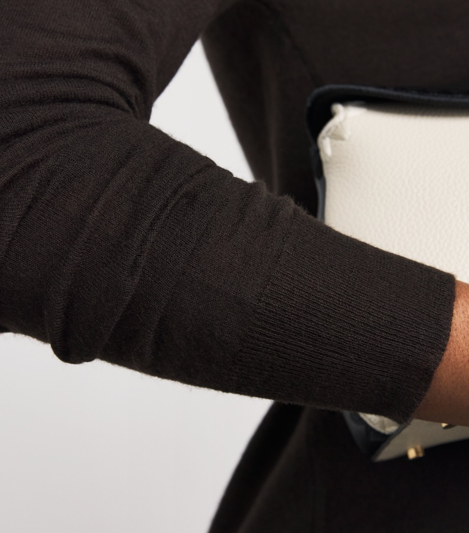 Cashmere Round-Neck Sweater COCOA Image 6