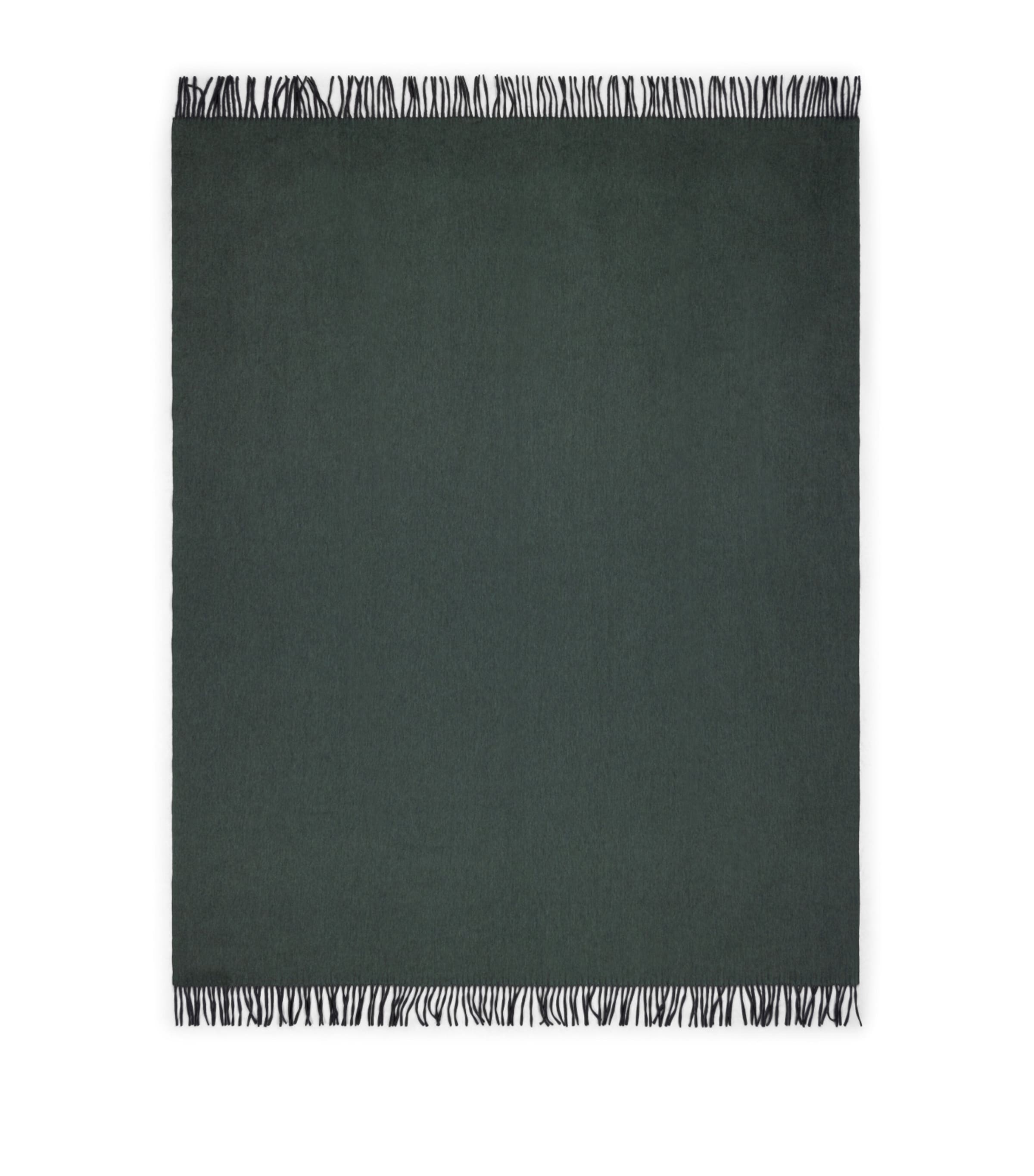 Begg X Co Cashmere Arran Reversible Throw In Green