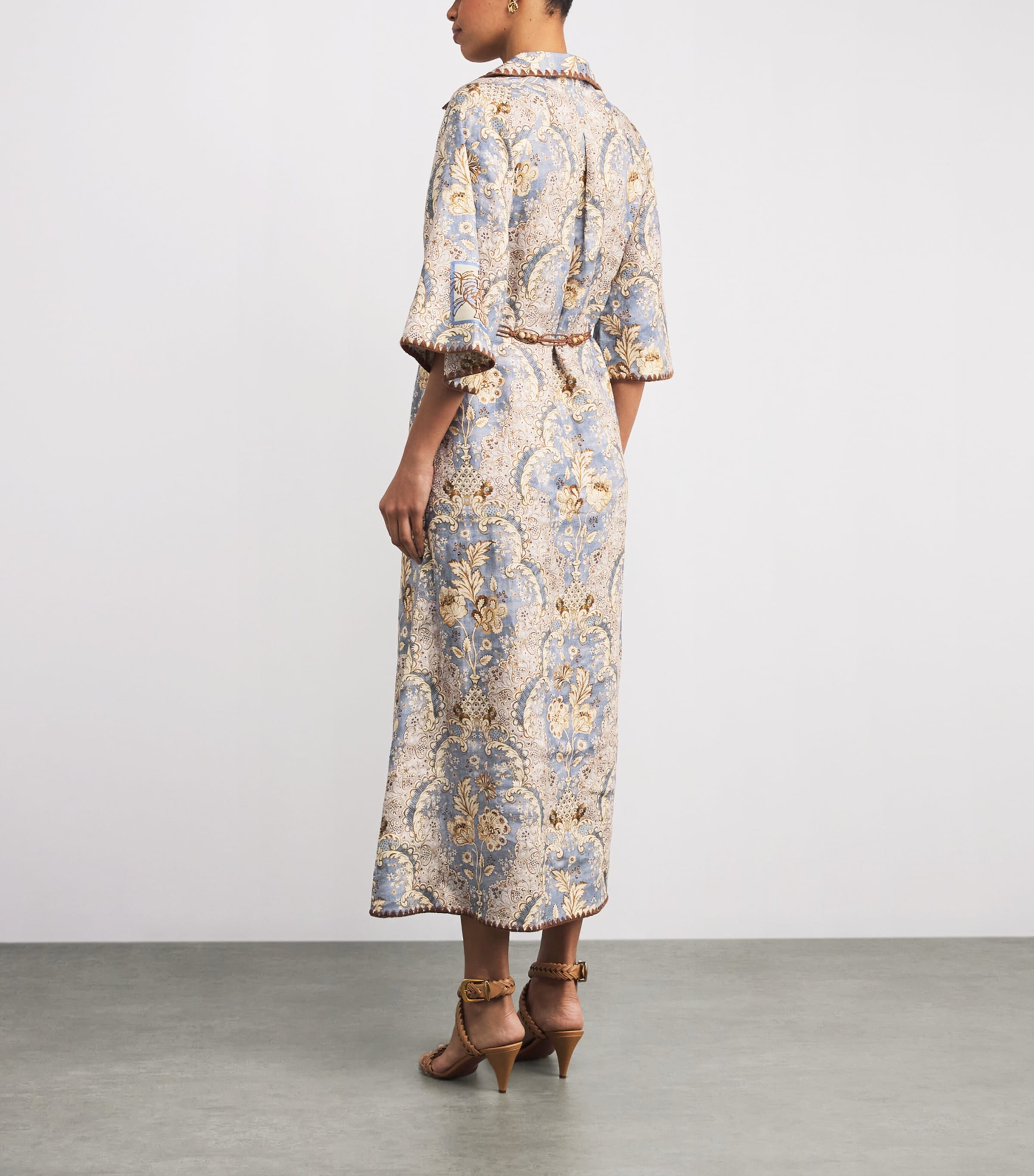 Linen Daylight Tunic Midi Dress DAMASK DENIMDMDM Image 3