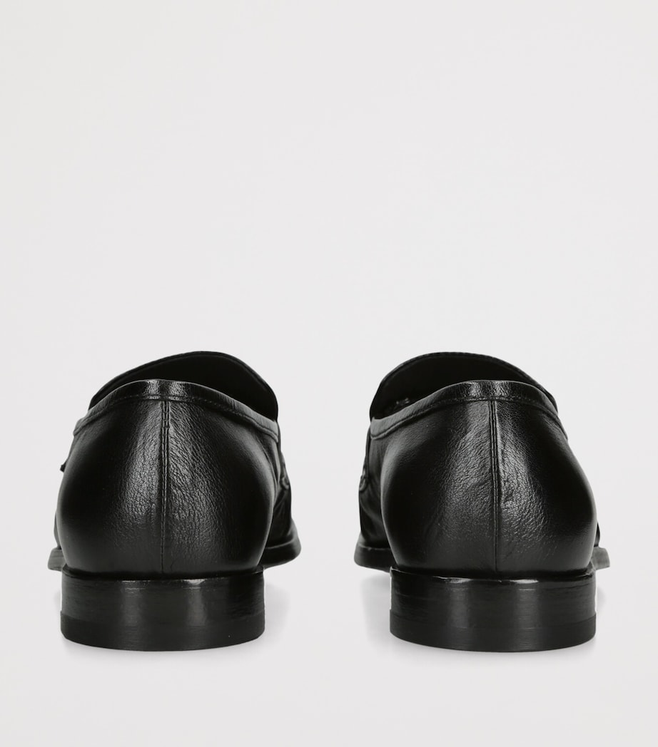 Officine Creative Leather Solitude Penny Loafers Black Image 4
