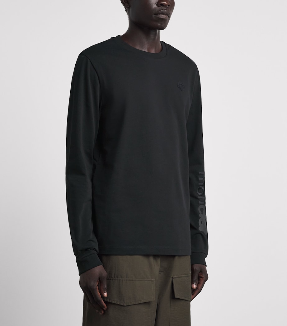 Moncler Mens Cotton Logo Long-Sleeve T-Shirt Image 4