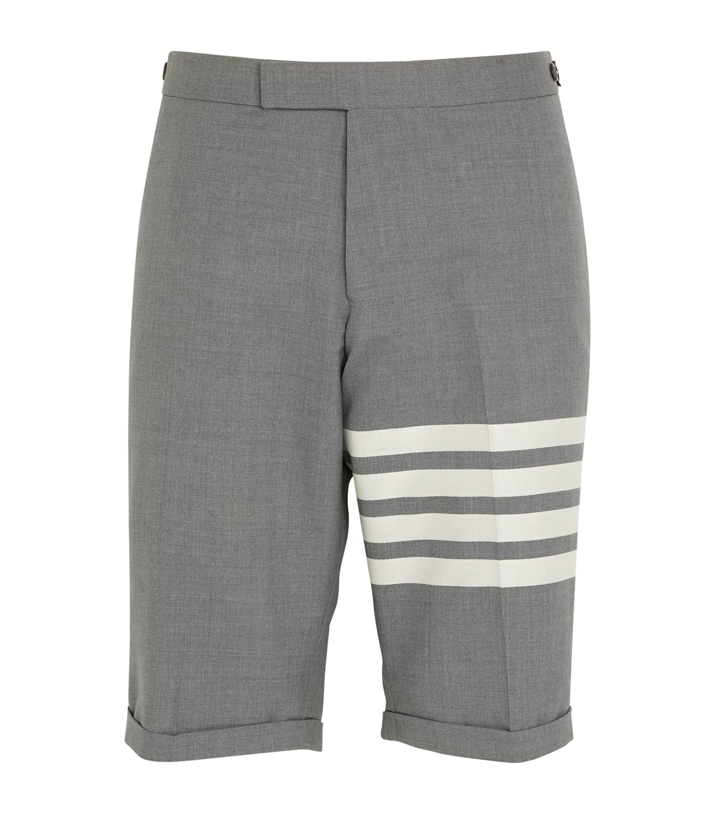 THOM BROWNE WOOL 4-BAR STRIPE SHORTS