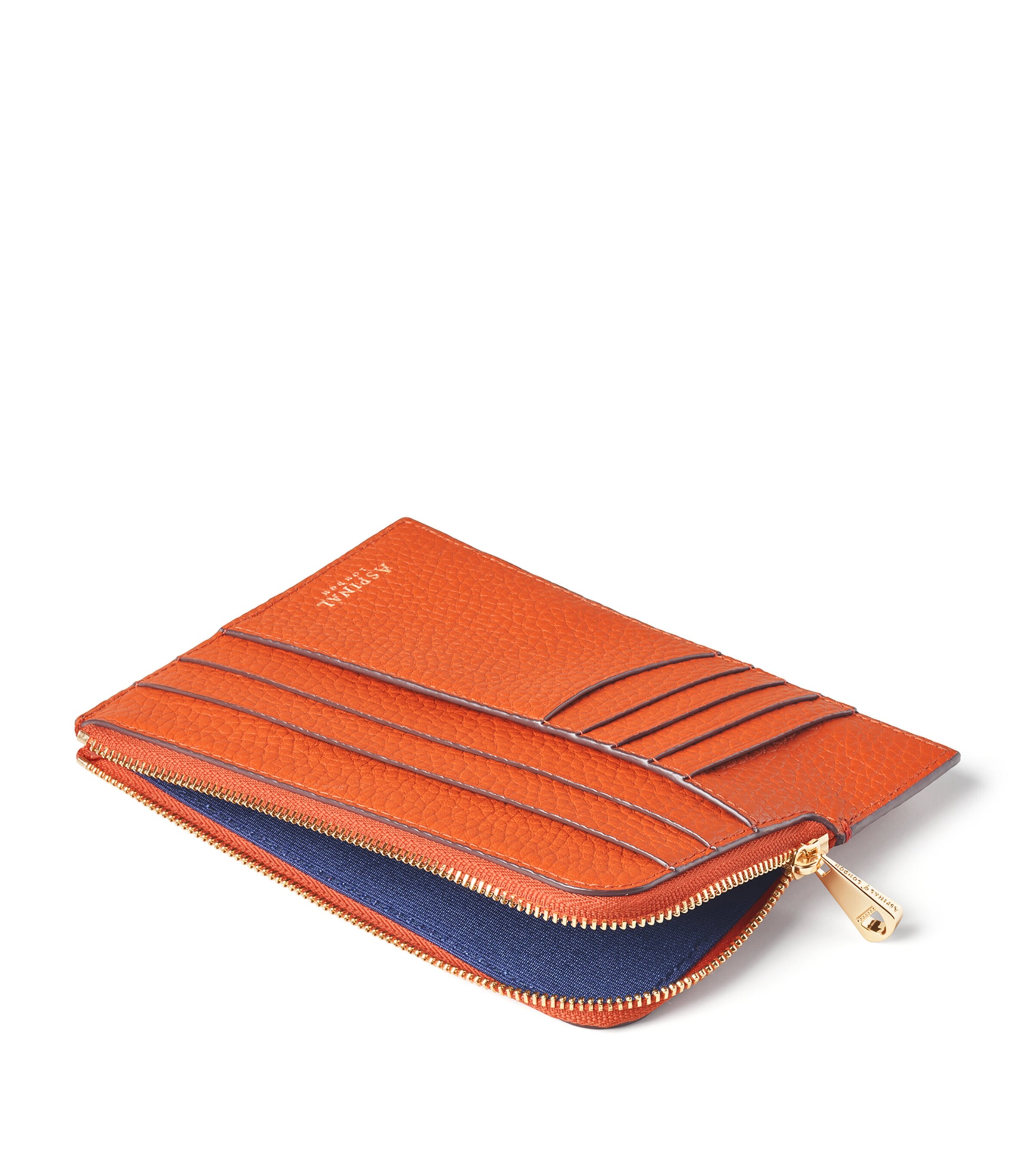 Aspinal Of London Travel Card Holder Orange Image 4