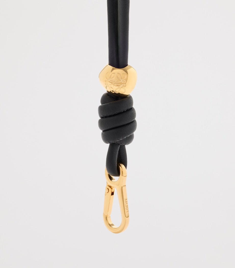 LOEWE Leather Wristlet Strap Black Image 2