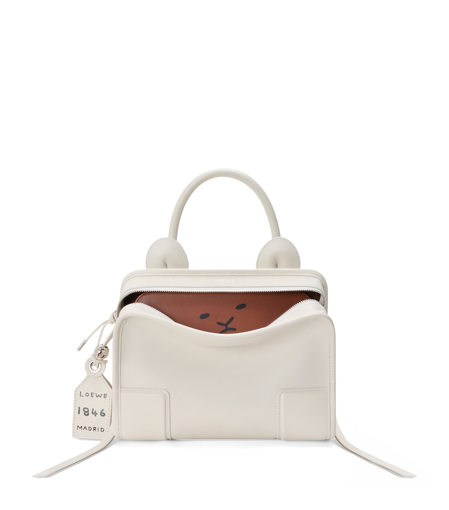 LOEWE Small Leather Amazona 180 Top-Handle Bag Soft White Image 1