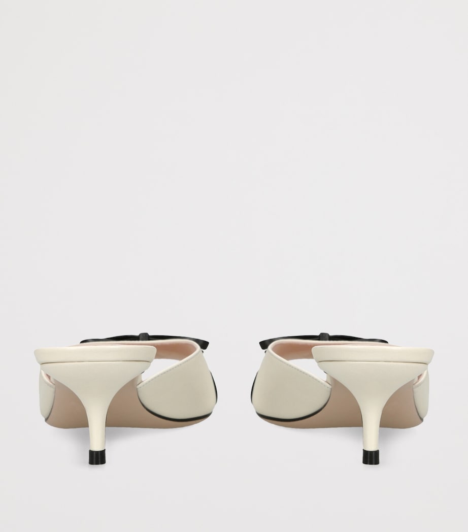 Leather Bepointy Heeled Mules 45 WHITE Image 2