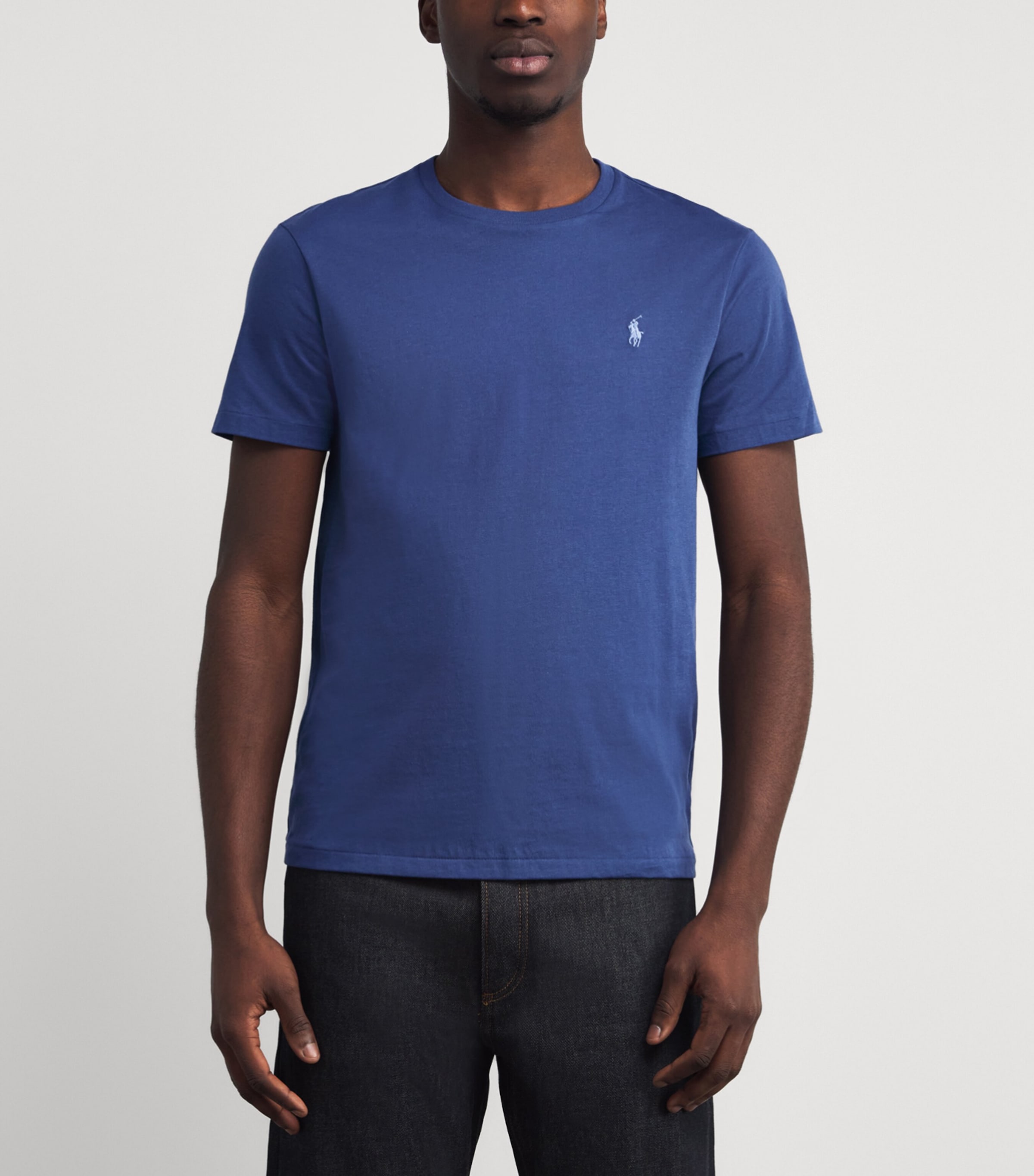 Cotton Polo Pony T-Shirt BLUE Image 3