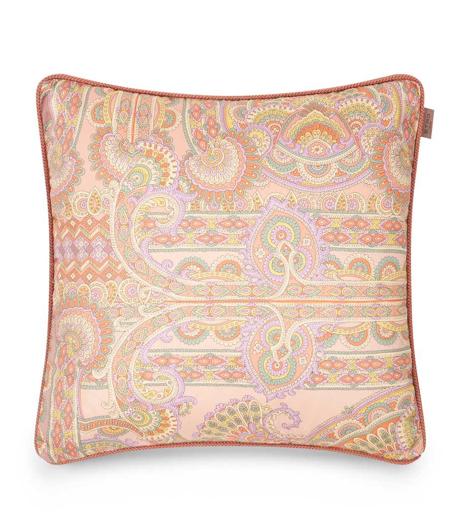 Cotton Chain Embroidered Cushion (45cm x 45cm) X0870 PINK Image 1