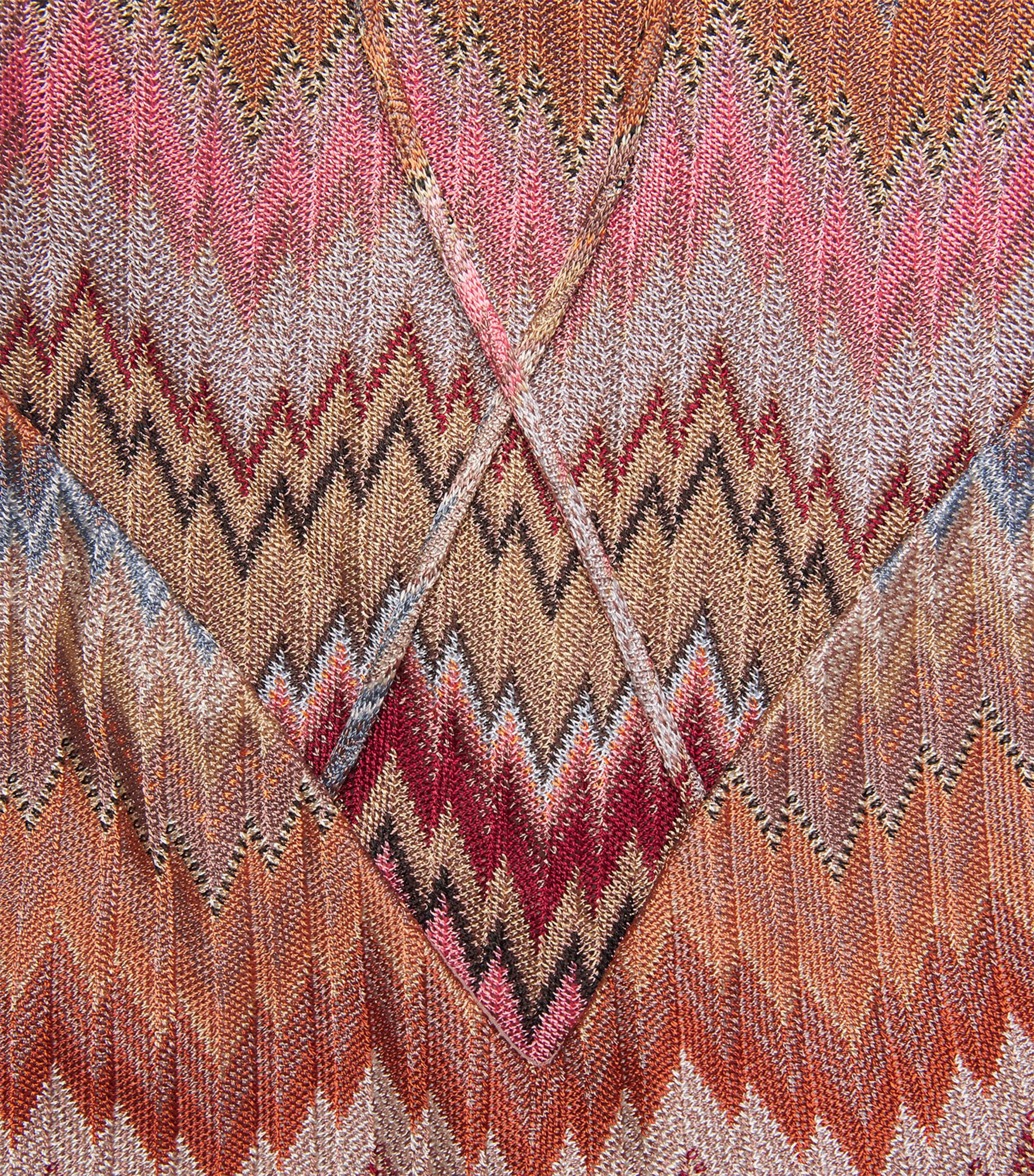 Sleeveless Chevron Maxi Dress SM9Y1 PINK/RUST TONE Image 5