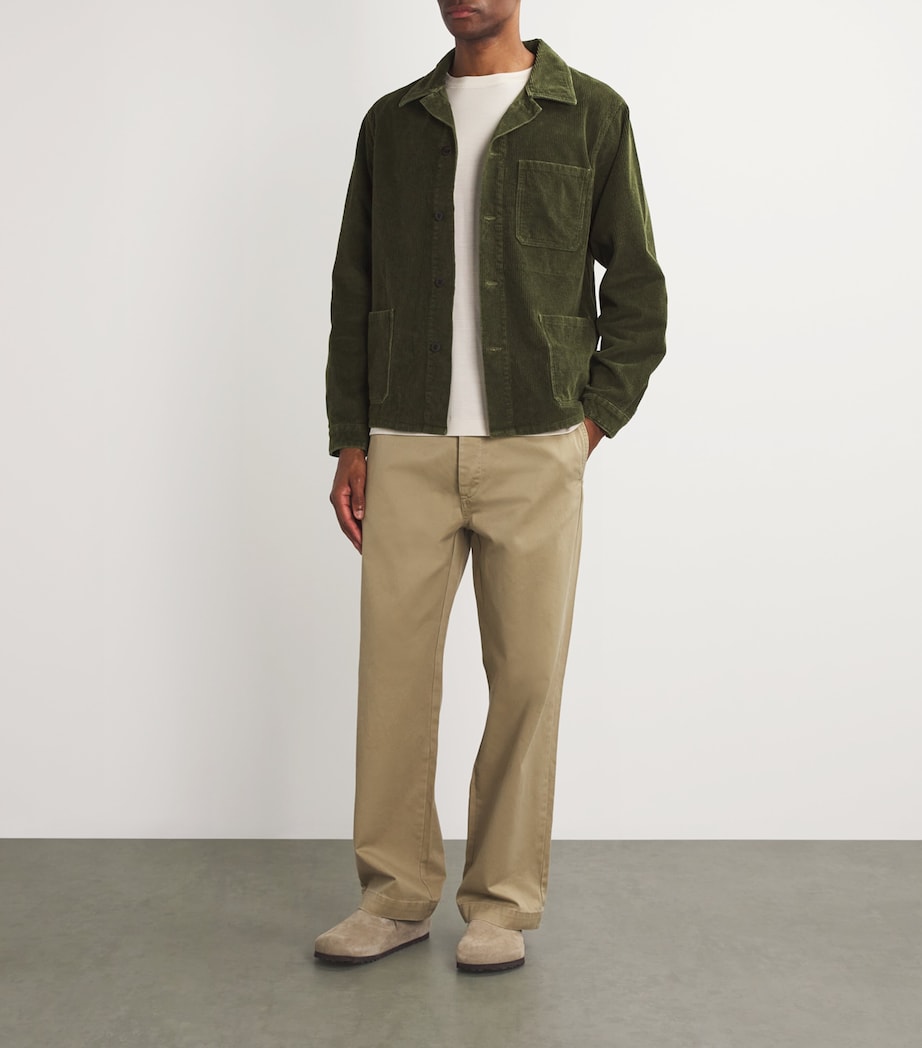 Polo Ralph Lauren Mens Corduroy Overshirt Green Image 2