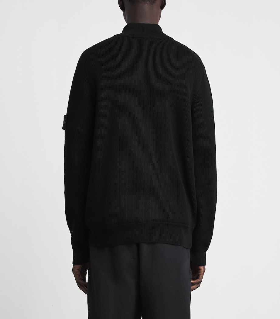 Stone Island Mens Cotton Half-Zip Sweater Image 5