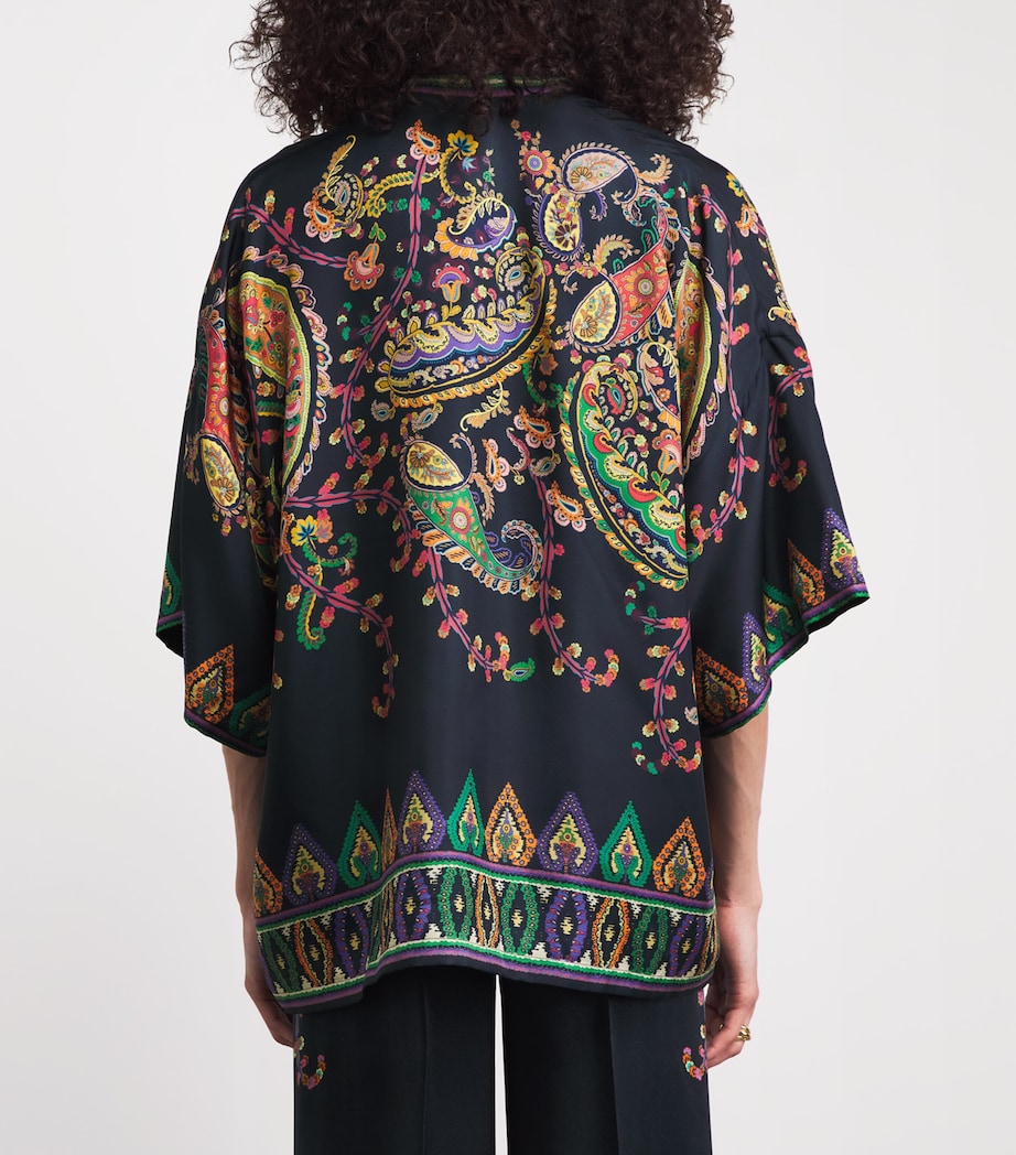 Etro Womens Silk Paisley Kesa Jacket Prnt On Bl Bse Image 5