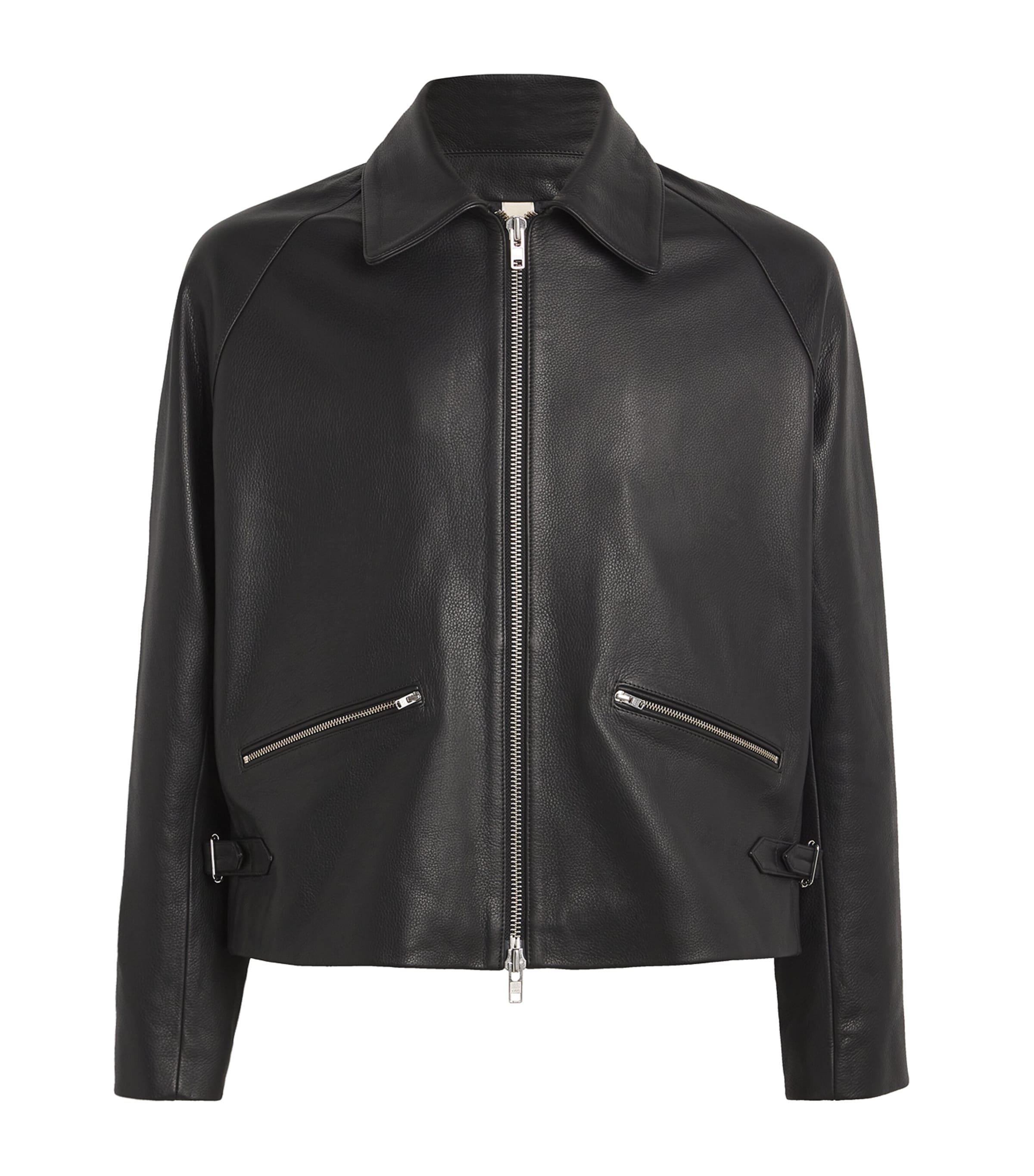 Sunflower Triumph Leather Jacket In Black