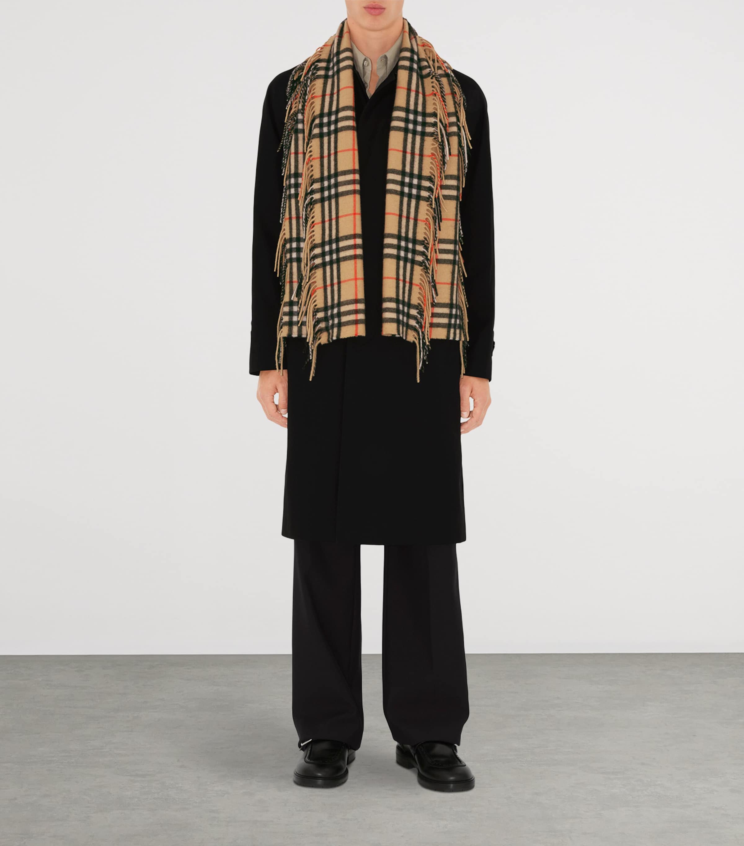 Burberry Cashmere Check Happy Scarf Sand Image 5