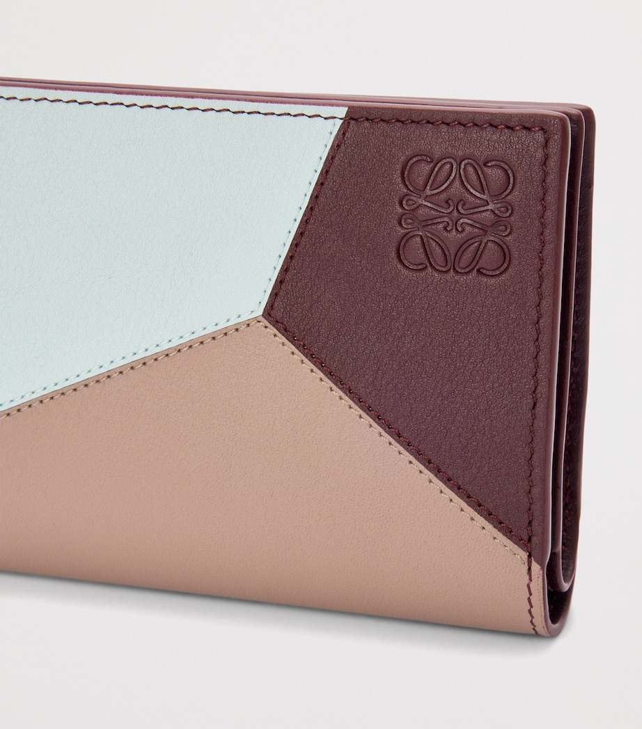 Leather Puzzle Compact Wallet FROZEN DARK BURGUNDY Image 5