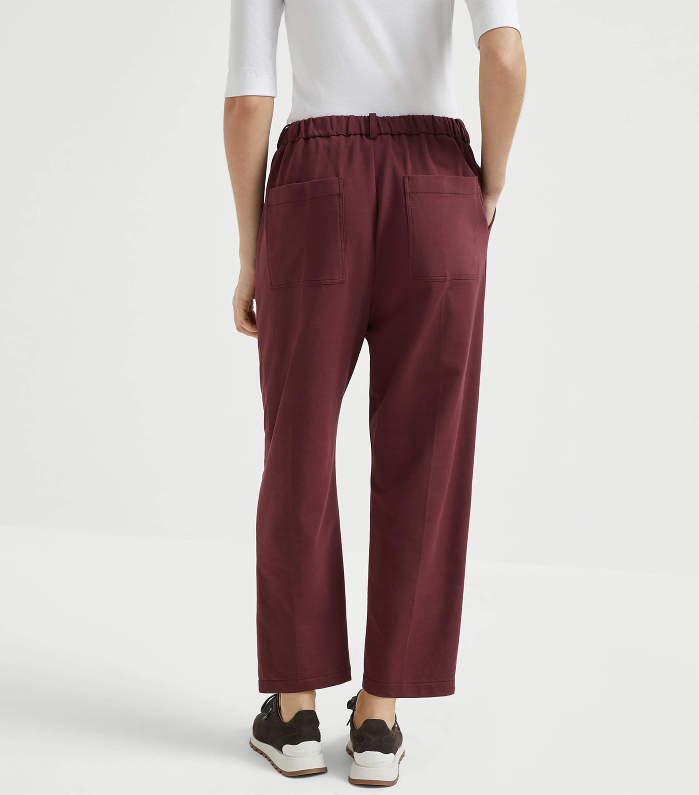 Stretch-Cotton Cropped Trousers C7235 Image 3