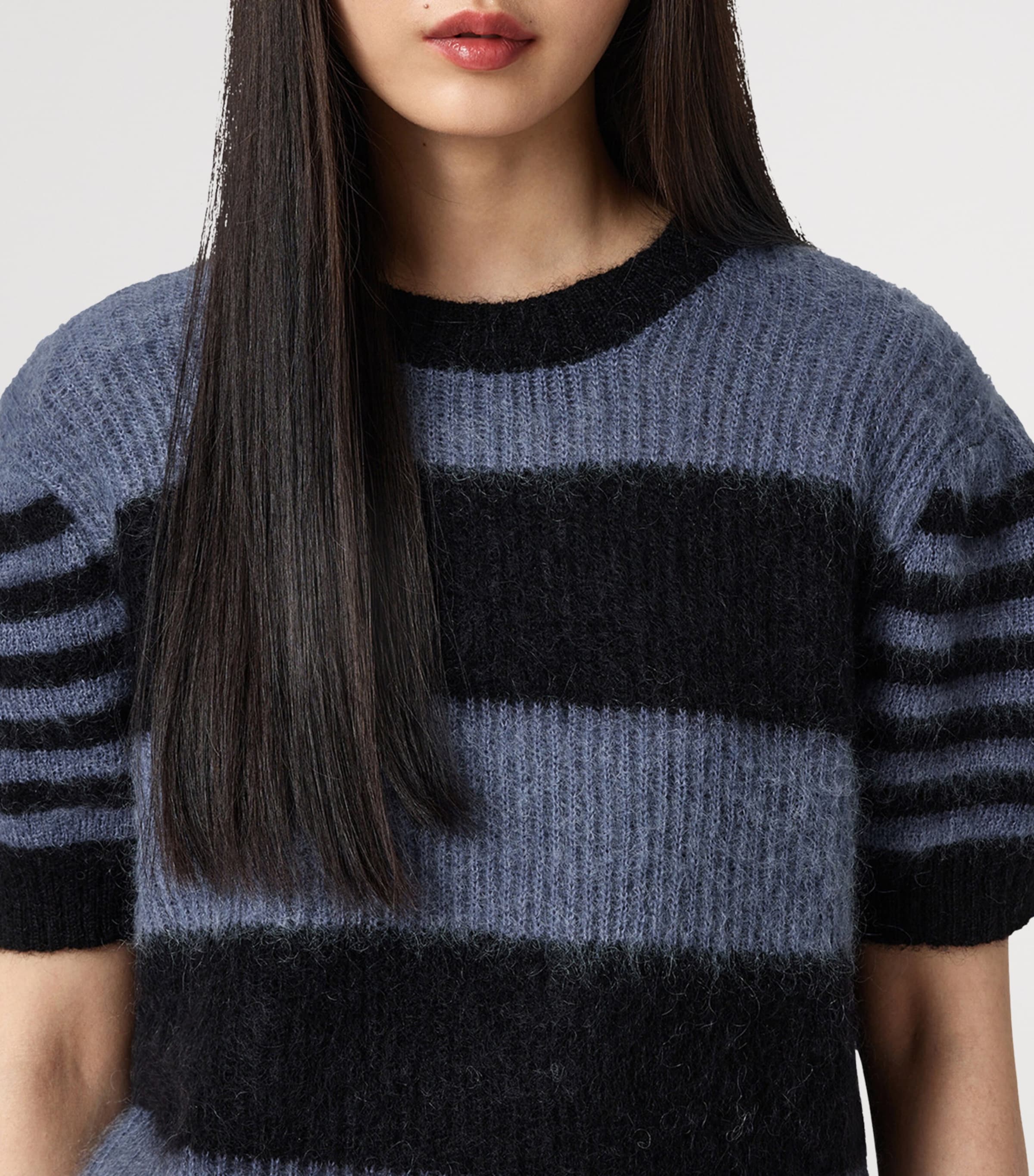 Stripe Clem Sweater BLACK/BLUE Image 6