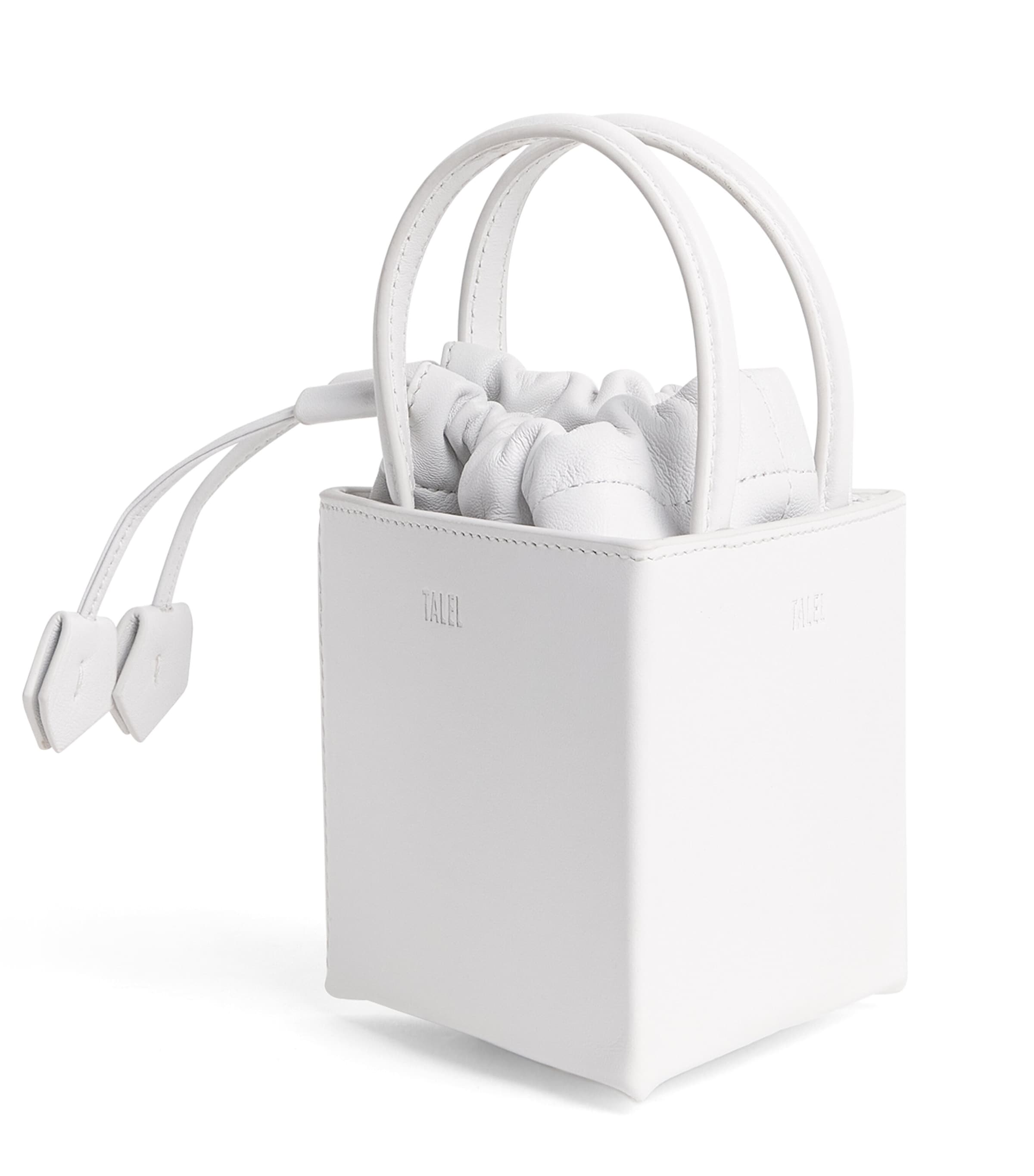 Talel Paris Small Leather Triangle Bag White Image 1