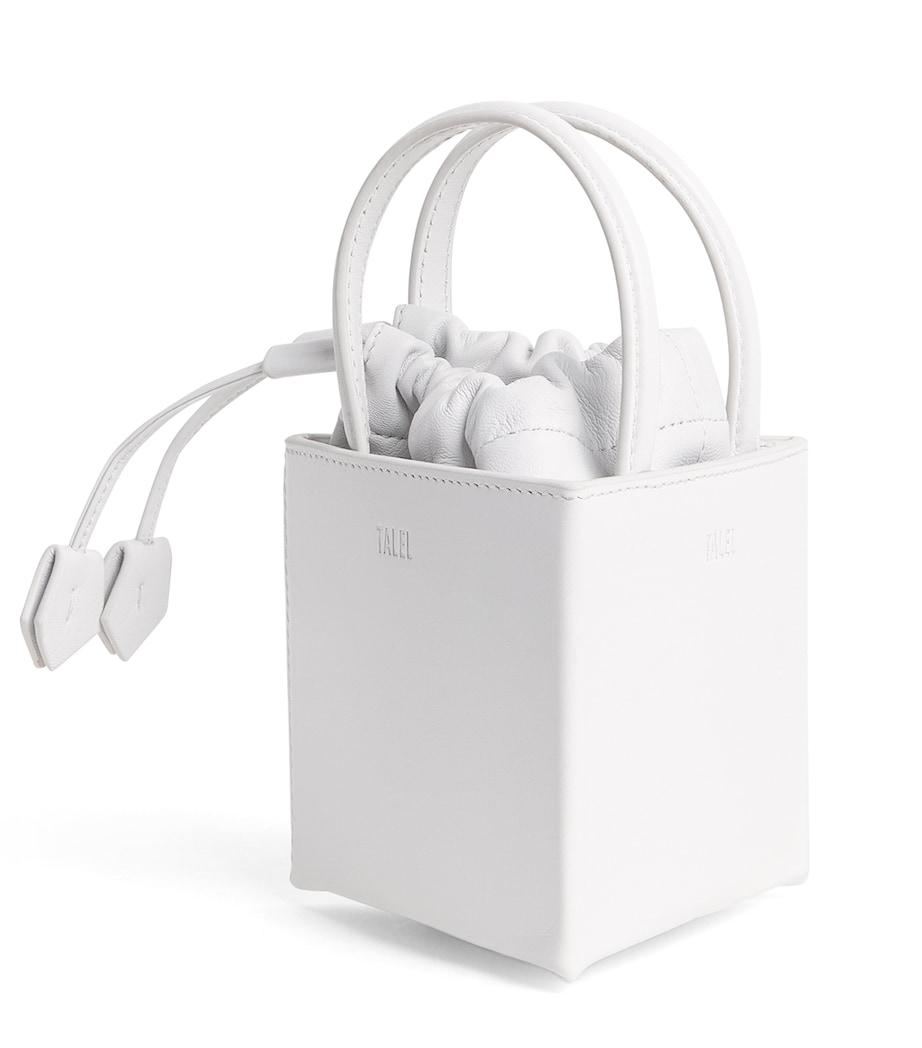 Talel Paris Small Leather Triangle Bag White Image 1