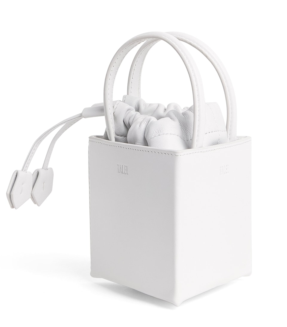 Talel Paris Small Leather Triangle Bag White