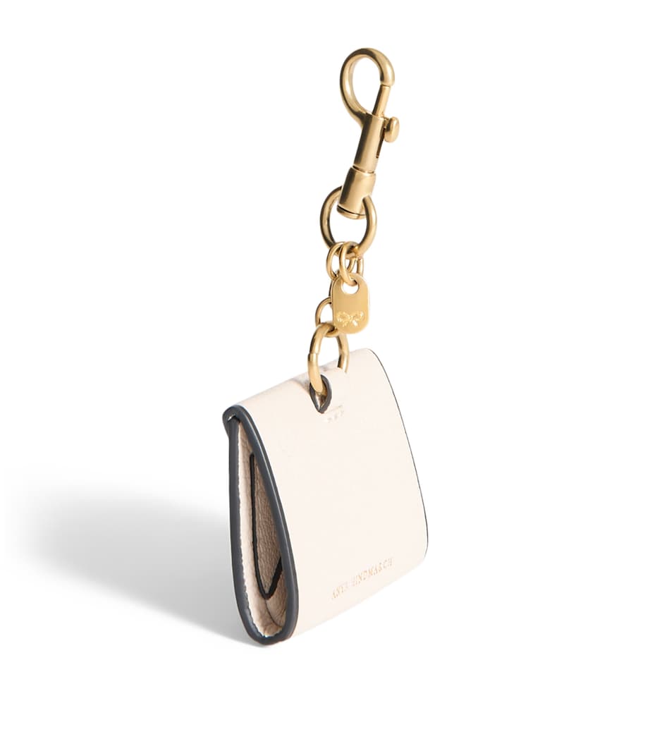 Leather I Love You Bag Charm CHALK Image 4