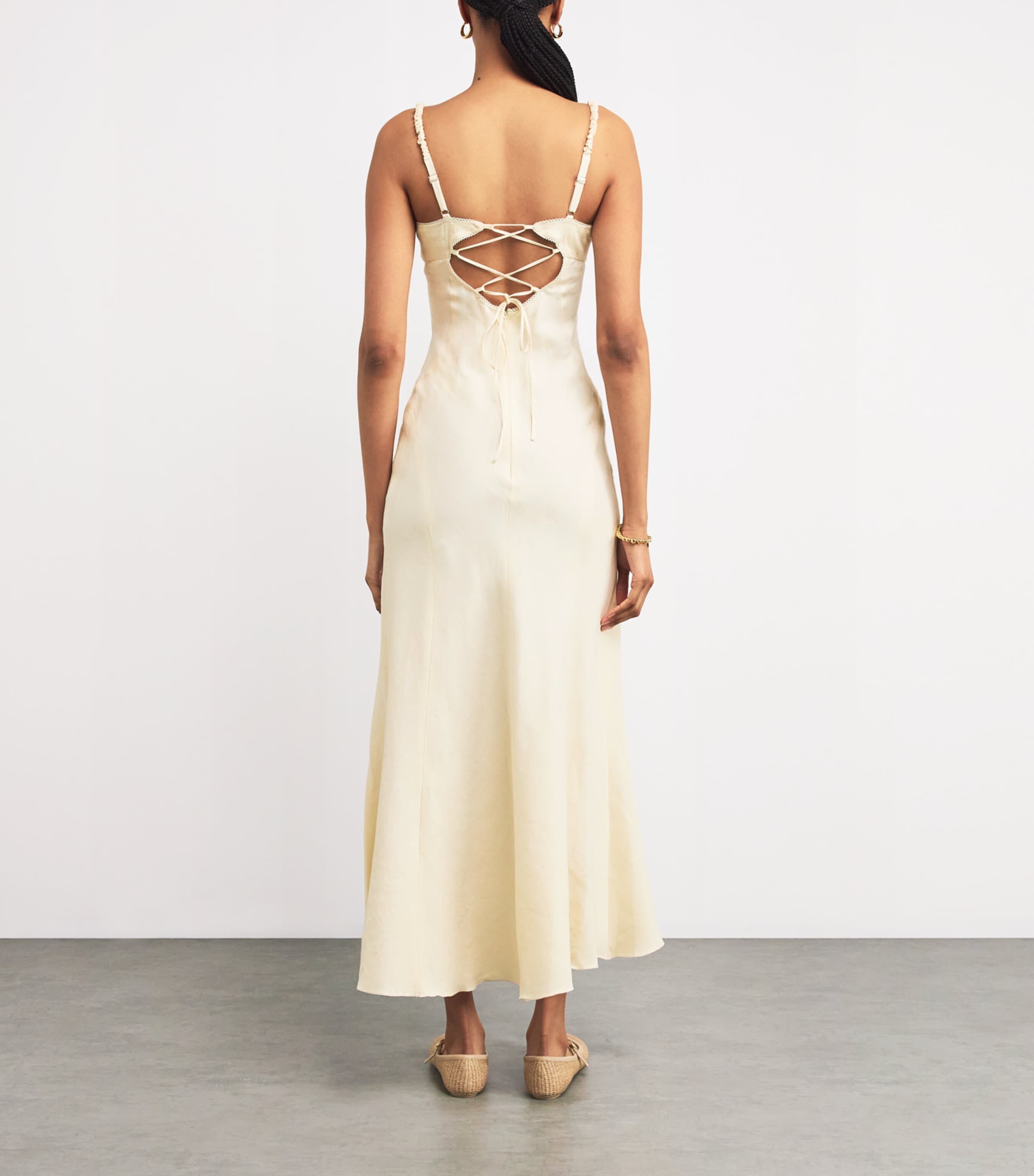 【SANDRO】Linen Blend Maxi Dress Sandro Paris Linen-Blend Maxi Dress | Harrods US