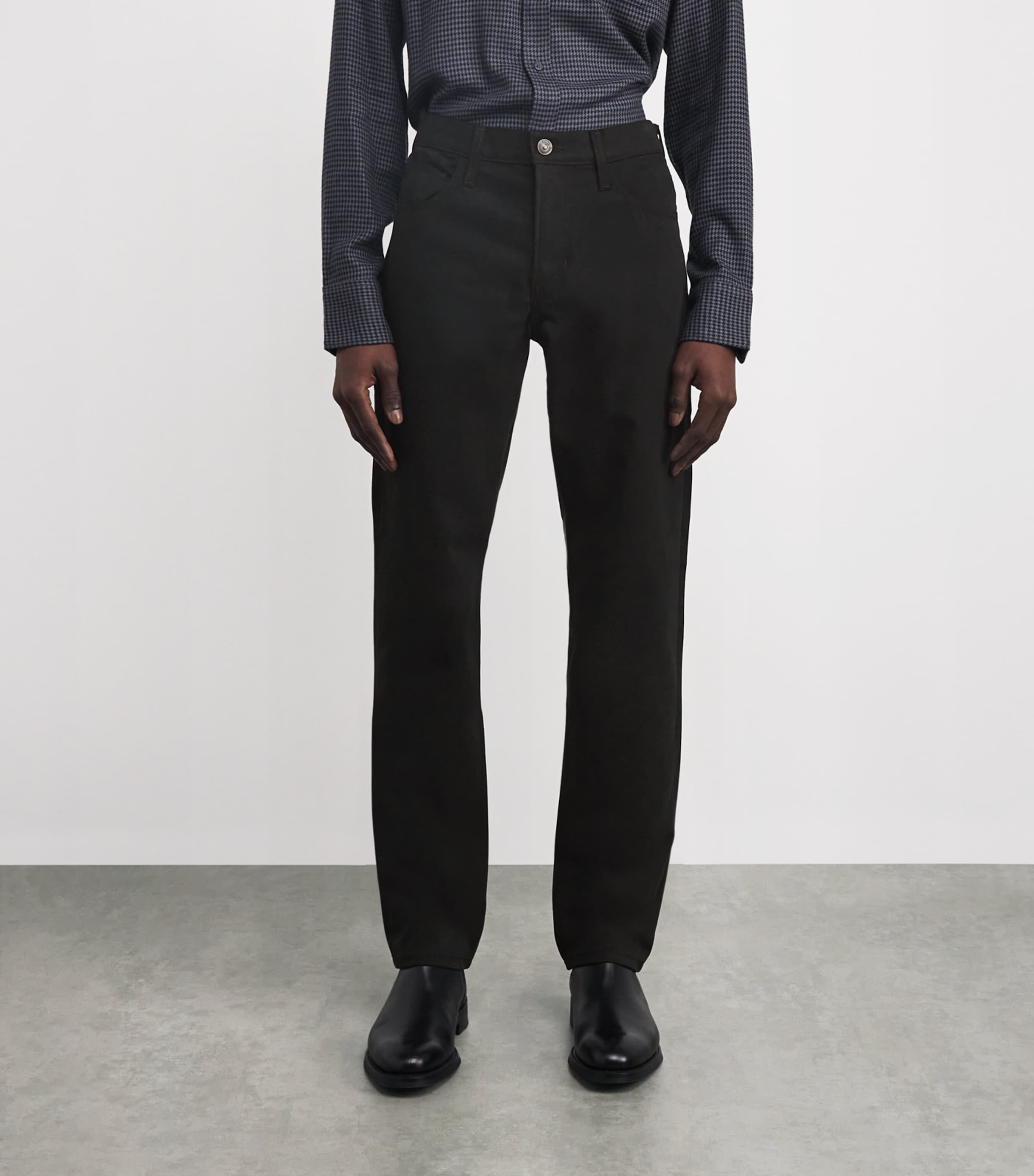 PAIGE Mens Transcend Vintage Doheny Straight Jeans Black Shade Image 3